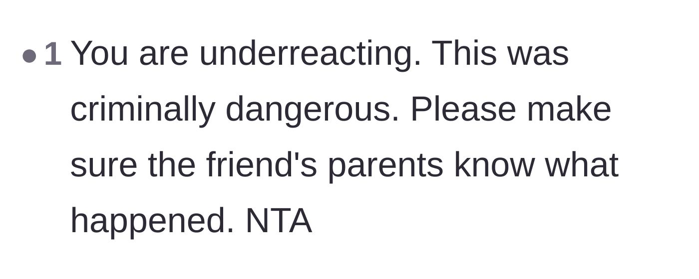 Comment thread 6 - Assertions that the author is actually underreacting to the criminal danger.