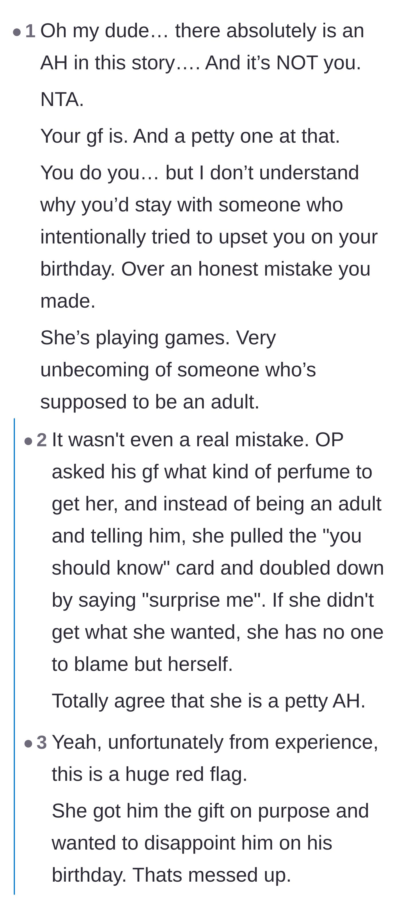 Comment thread 2 - A deep dive into the toxicity of the 'surprise me' relationship test.