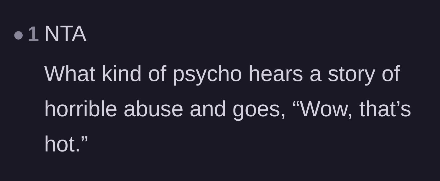 Comment thread 6 - A blunt comment expressing sheer disbelief at the date's cruel response.