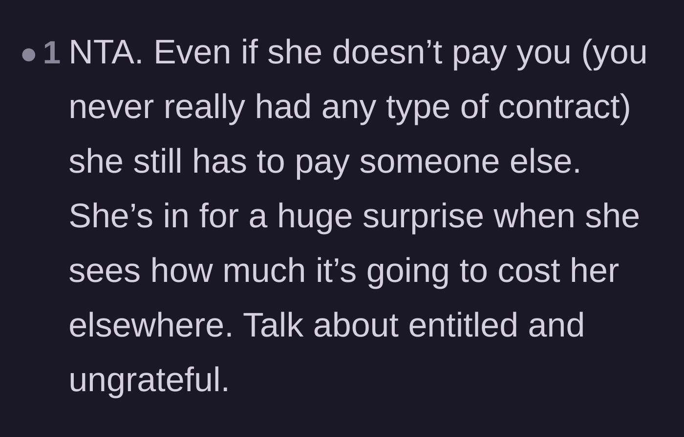 Comment thread 2 - A thread pointing out that the bride is going to have a rude awakening when she sees actual market prices for wedding stationery.