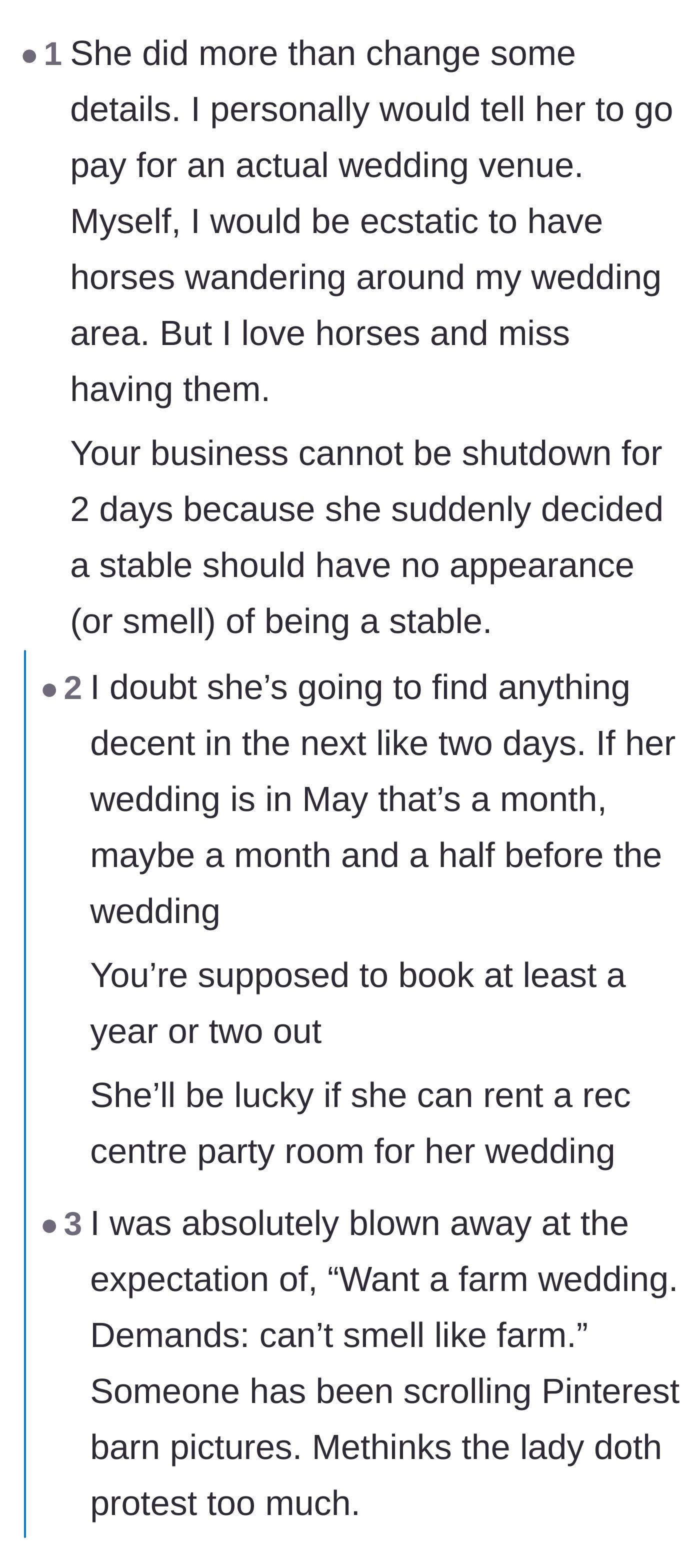 Comment thread 2 - Commenters mock the sister's Pinterest-fueled delusions and predict she won't find another venue in time