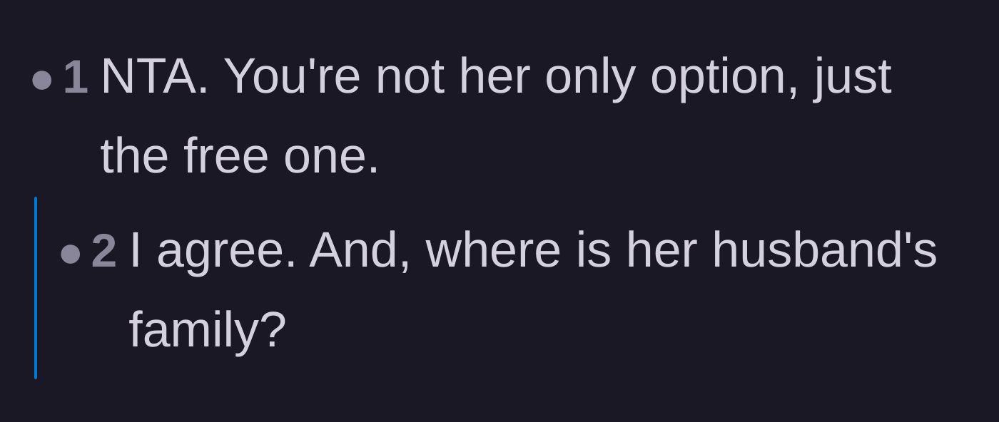 Comment thread 5 - A short comment stating the brother isn't the only option, just the free one