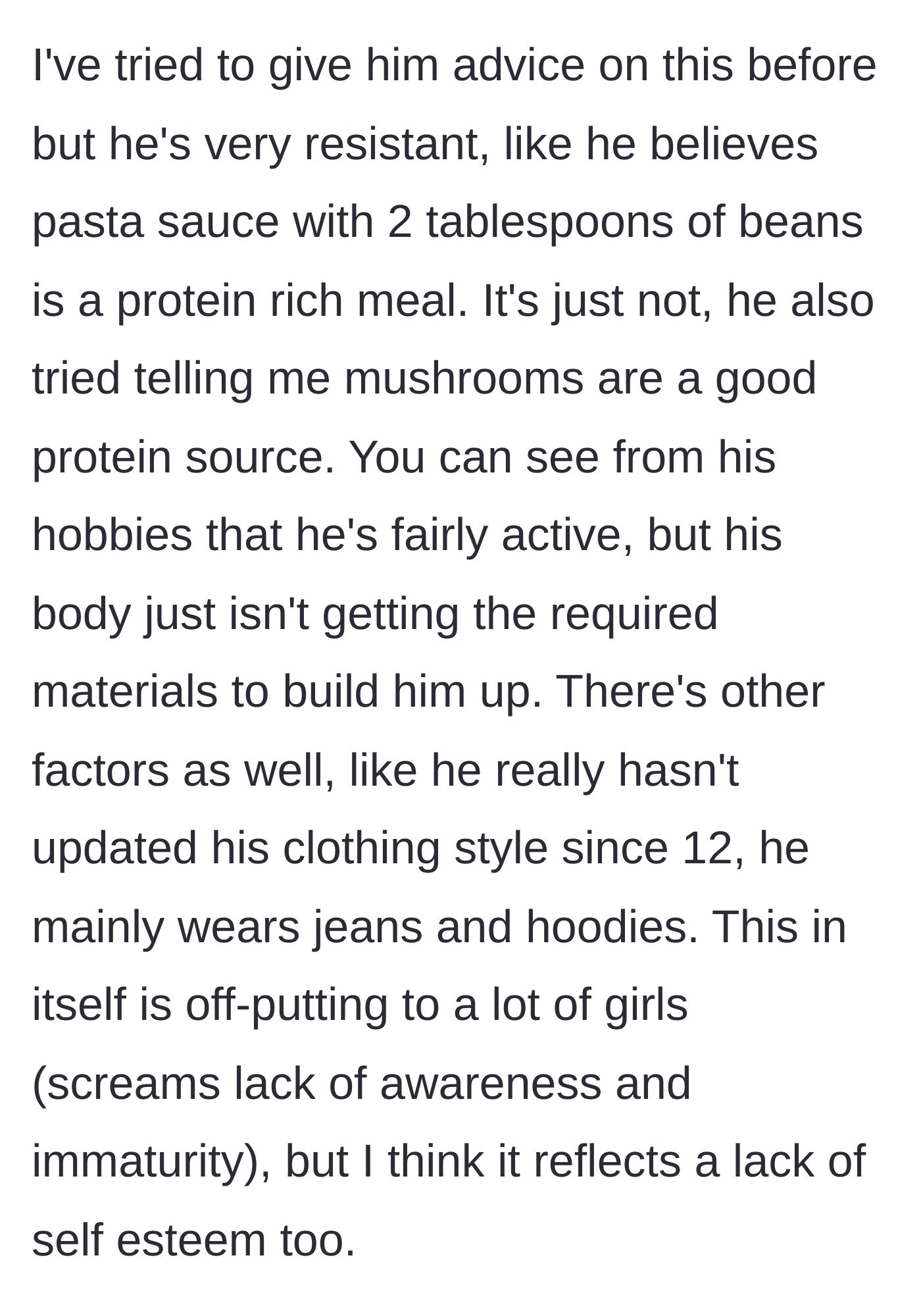 Story part 3 - A guy wearing an oversized, faded hoodie and baggy jeans.