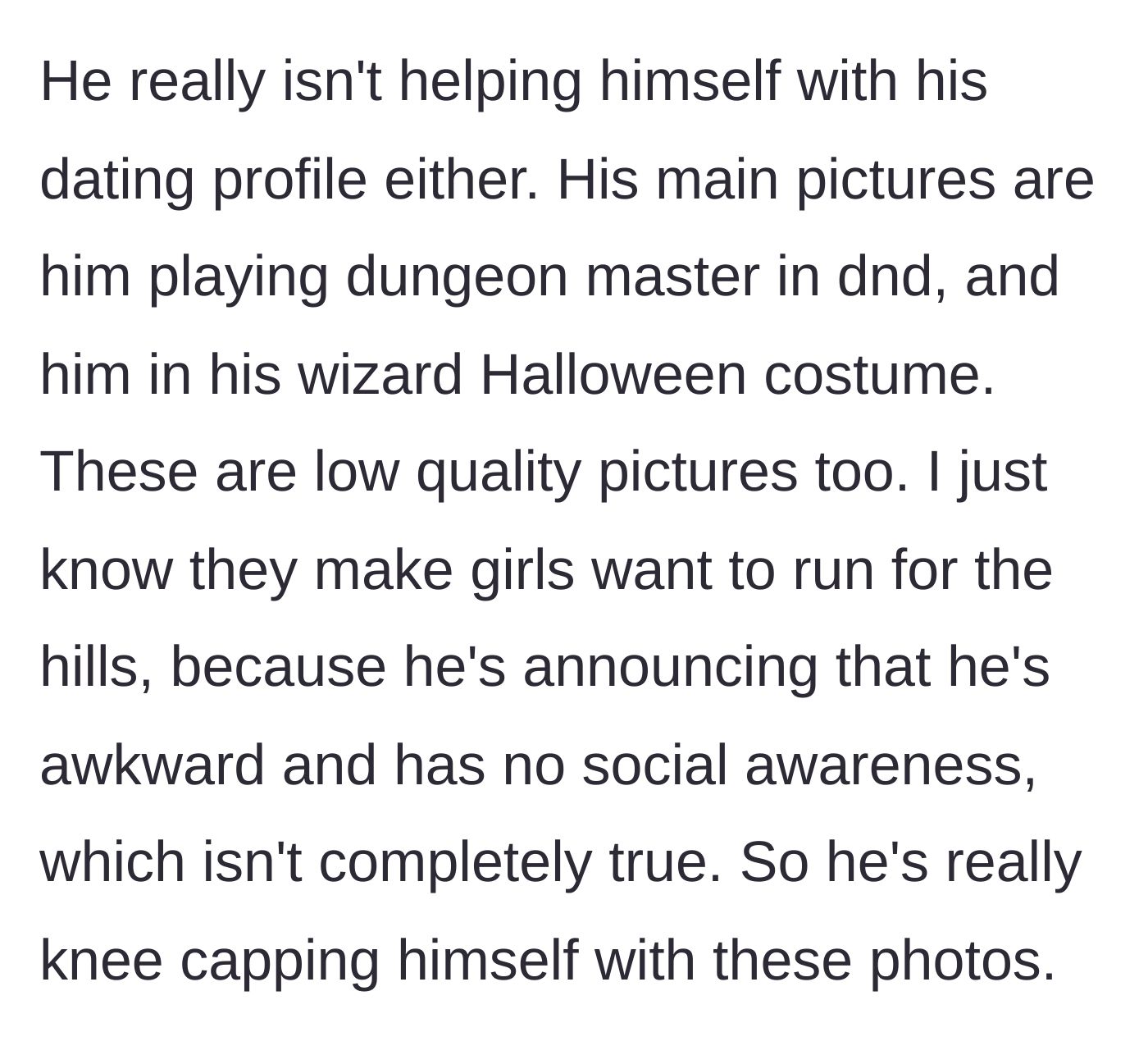 Story part 5 - A blurry, low-quality photo of a man dressed as a wizard for Halloween.