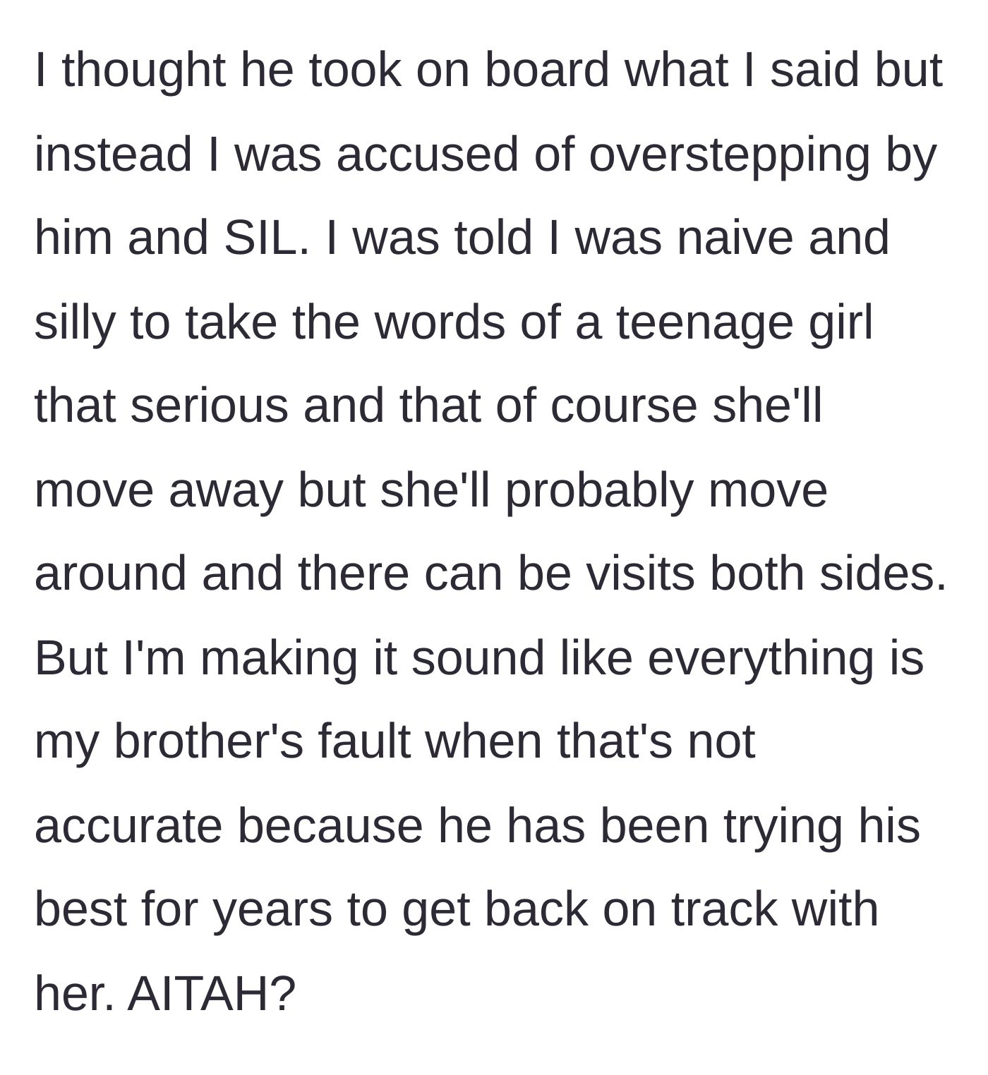 Story part 6 - The father and stepmother defensively lash out at the author, calling her naive and denying any responsibility for the fractured relationship.
