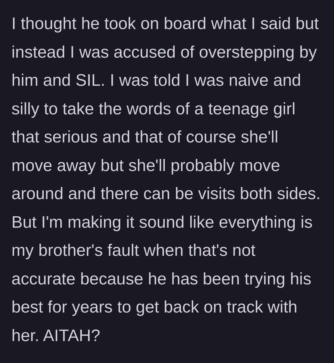 Story part 6 - The father and stepmother defensively lash out at the author, calling her naive and denying any responsibility for the fractured relationship.