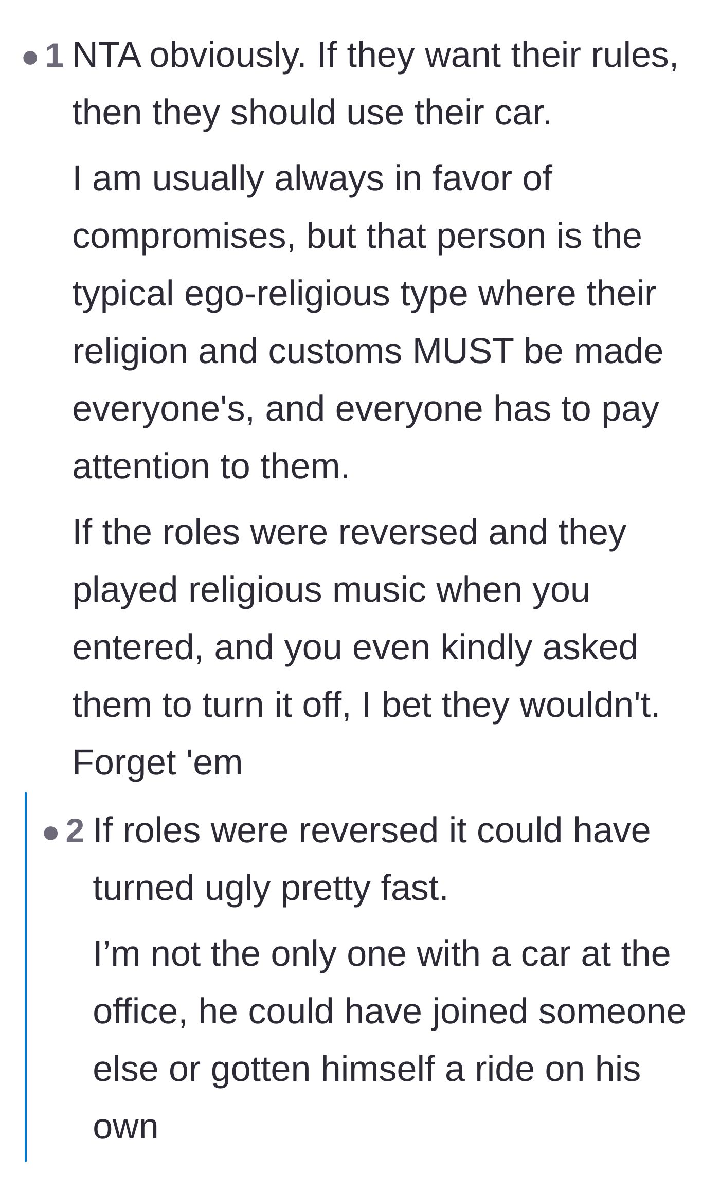 Comment thread 3 - Debating the true norms of Islamic fasting and the extremes of the company's rules.