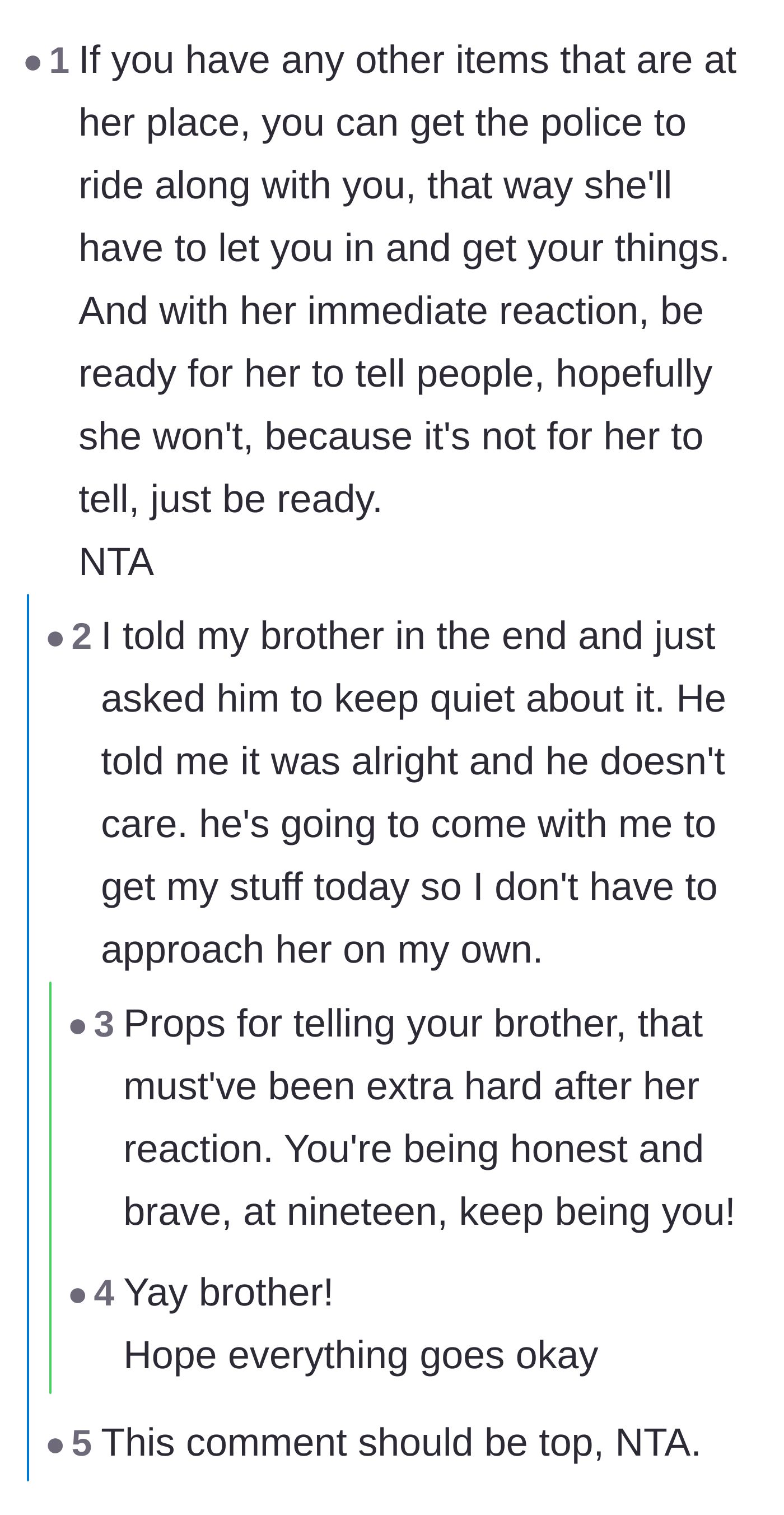 Comment thread 5 - The author sharing an emotional update that he bravely confessed the truth to his brother, who offered unconditional support.
