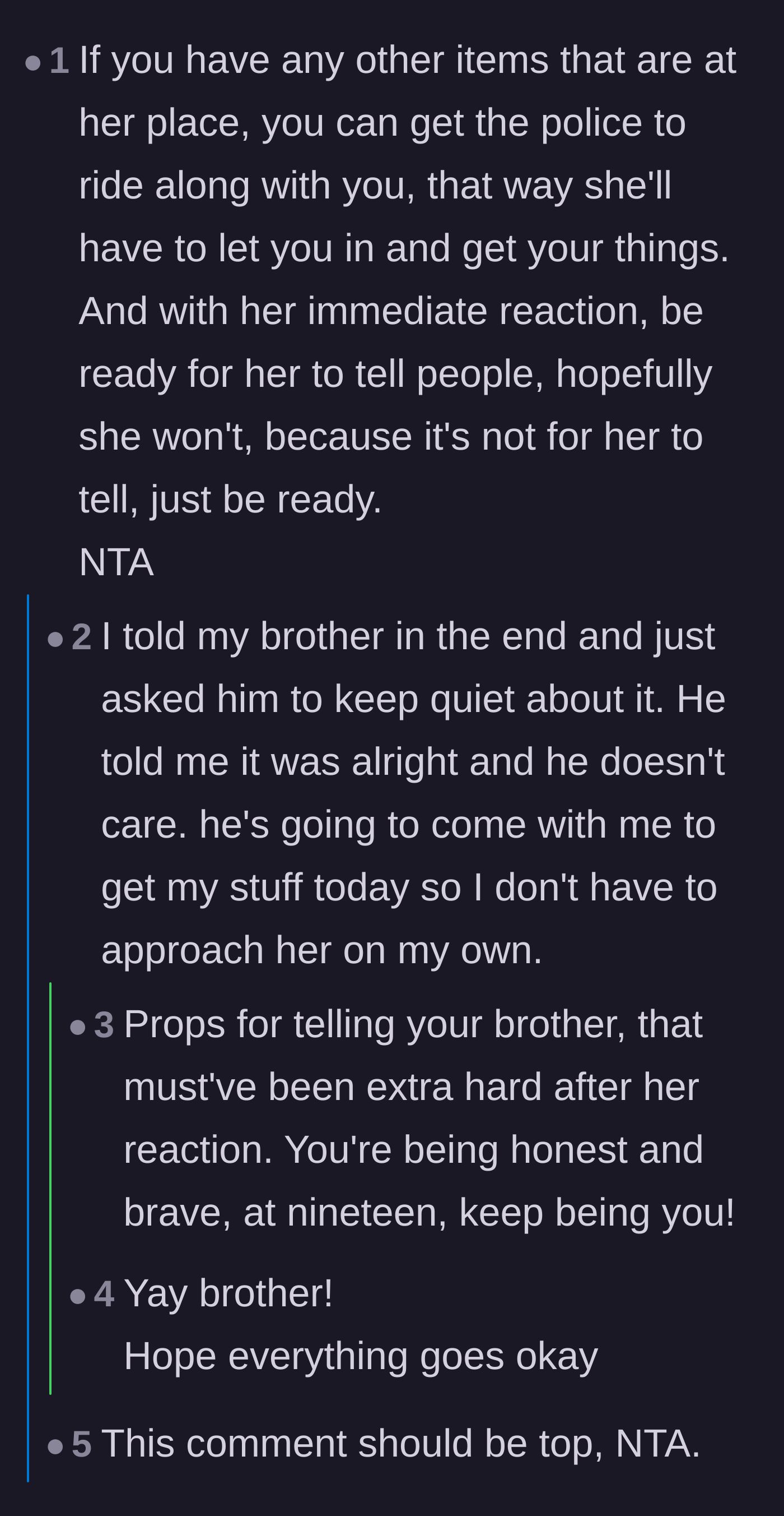 Comment thread 5 - The author sharing an emotional update that he bravely confessed the truth to his brother, who offered unconditional support.