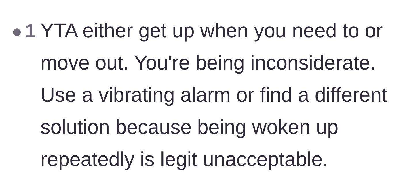 Comment thread 3 - A straightforward comment telling the boyfriend that his actions are unacceptable and he needs to wake up or move out.