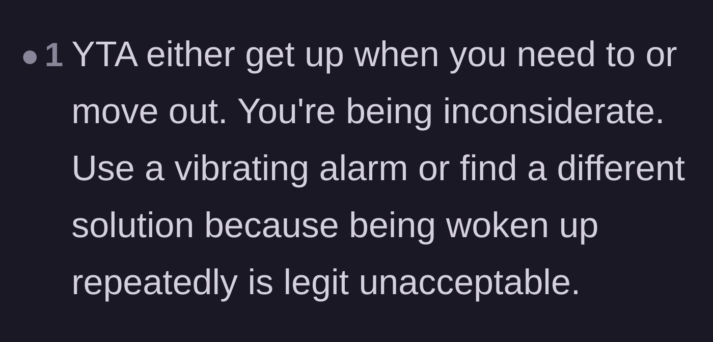 Comment thread 3 - A straightforward comment telling the boyfriend that his actions are unacceptable and he needs to wake up or move out.