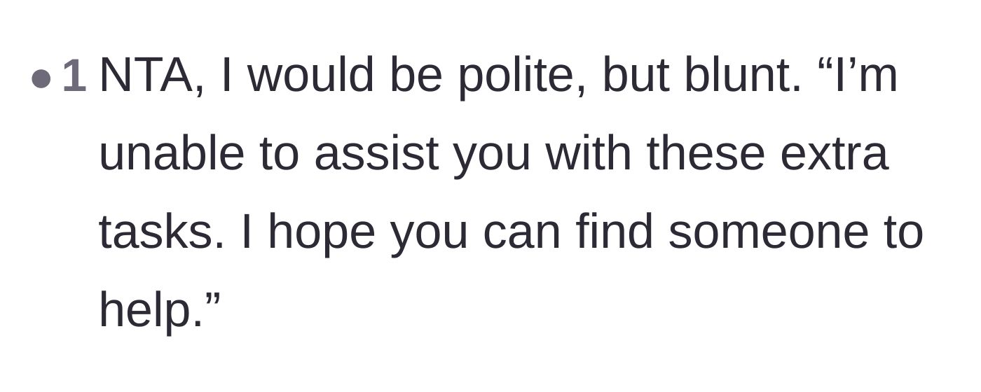 Comment thread 4 - A reader shares a polite and firm script for declining the landlord's requests