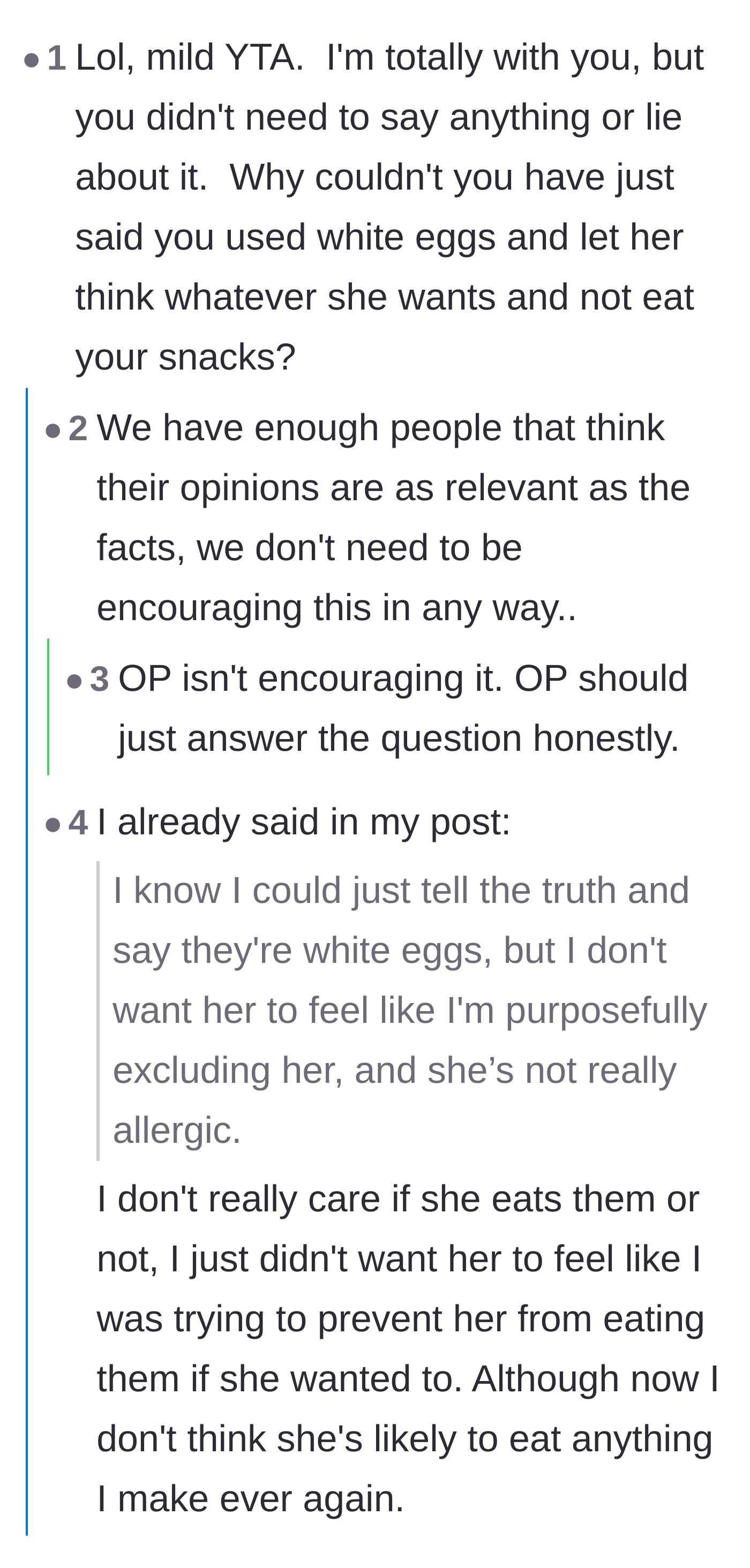Comment thread 3 - Readers pointing out the massive HR liability and moral hypocrisy of tricking a coworker into eating a claimed allergen.