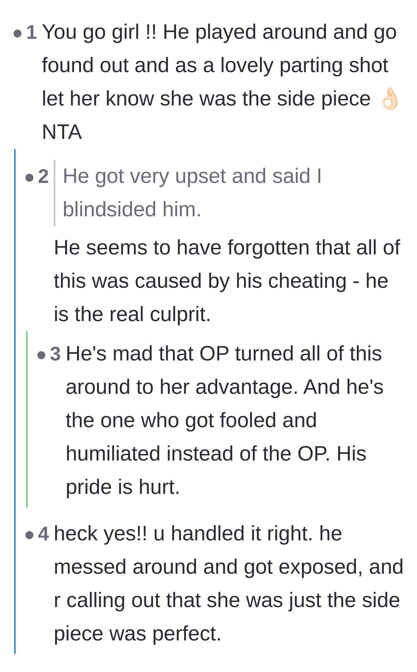 Comment thread 3 - Commenters mock the ex for claiming he was blindsided, pointing out a common trend of partners ignoring relationship issues until it's too late.