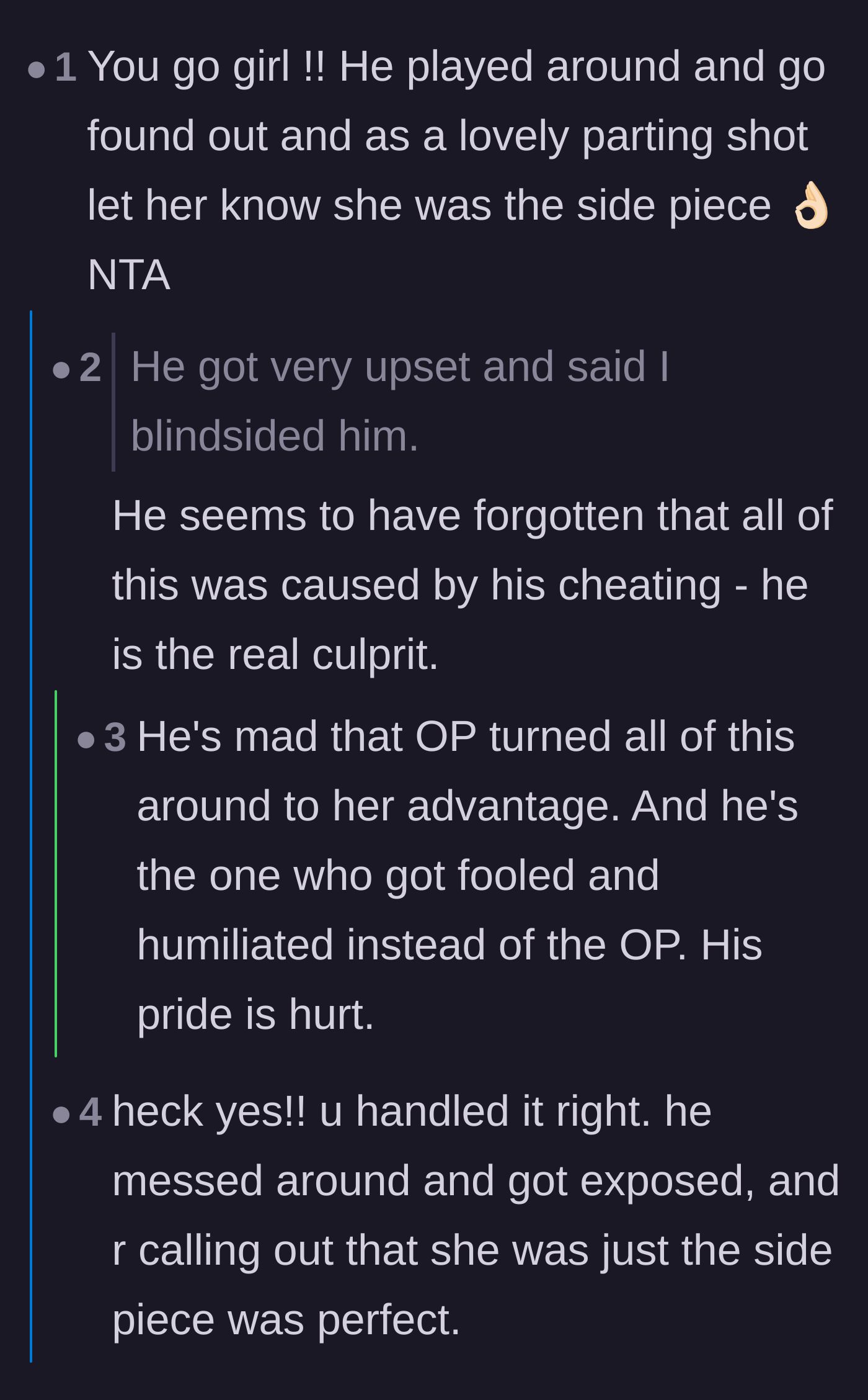 Comment thread 3 - Commenters mock the ex for claiming he was blindsided, pointing out a common trend of partners ignoring relationship issues until it's too late.