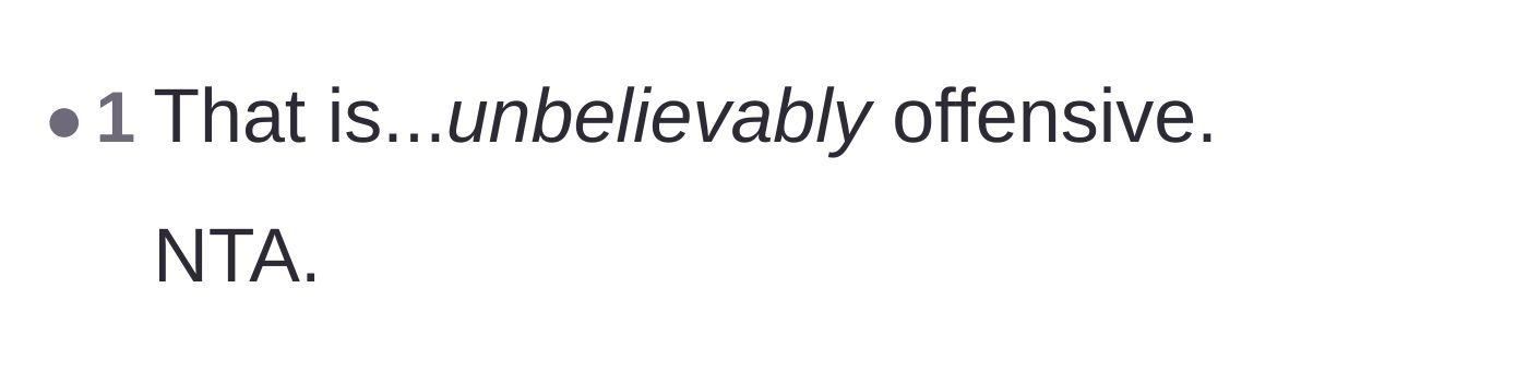 Comment thread 3 - A straightforward reaction expressing sheer disbelief at the father's offensive behavior.