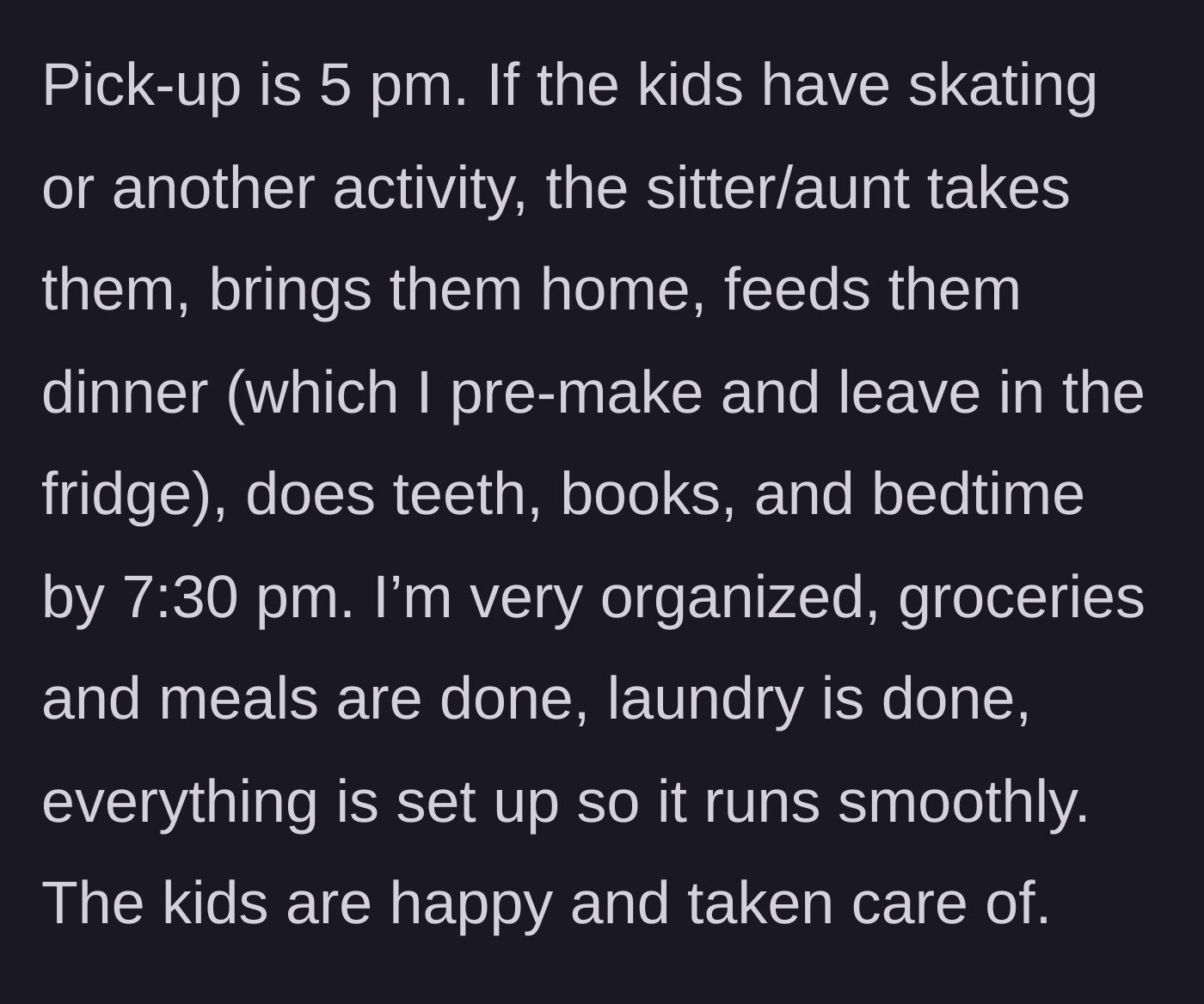 Story part 3 - Stacks of pre-made, organized meals sitting neatly in a brightly lit refrigerator alongside a child's sports gear.