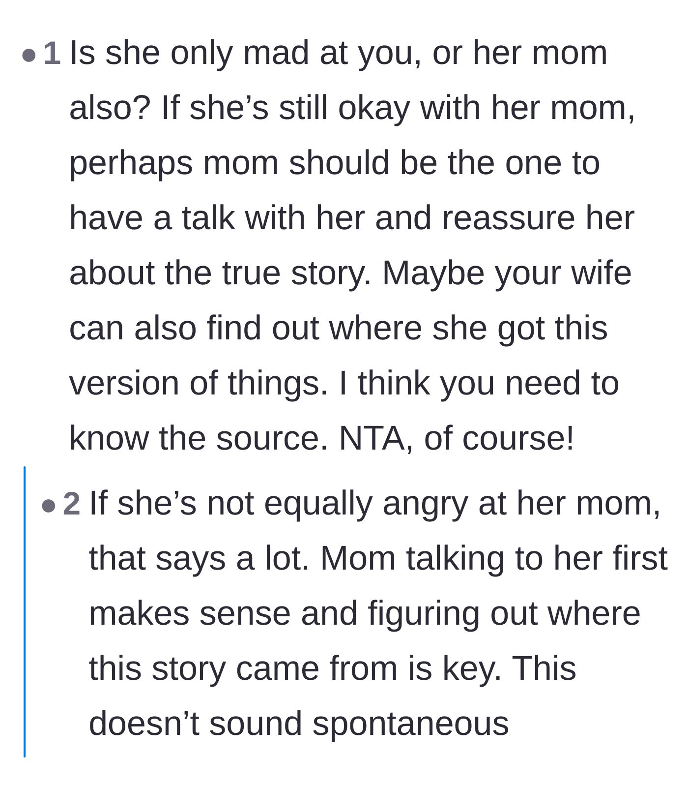 Comment thread 2 - A discussion on whether the daughter's anger is directed at both parents or just the stepfather.