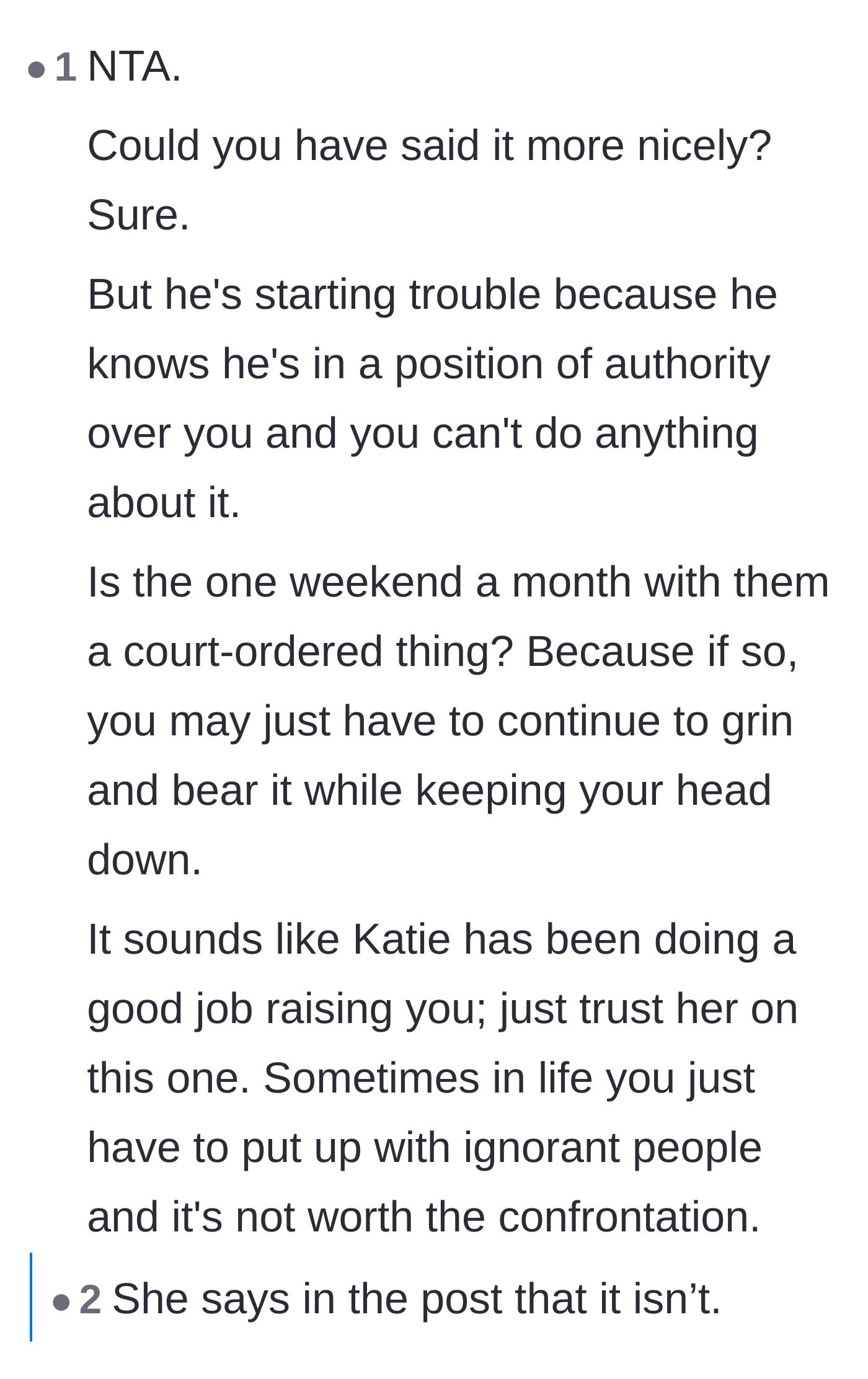Comment thread 5 - Analyzing the power dynamics of an adult abusing their authority over a teenager.