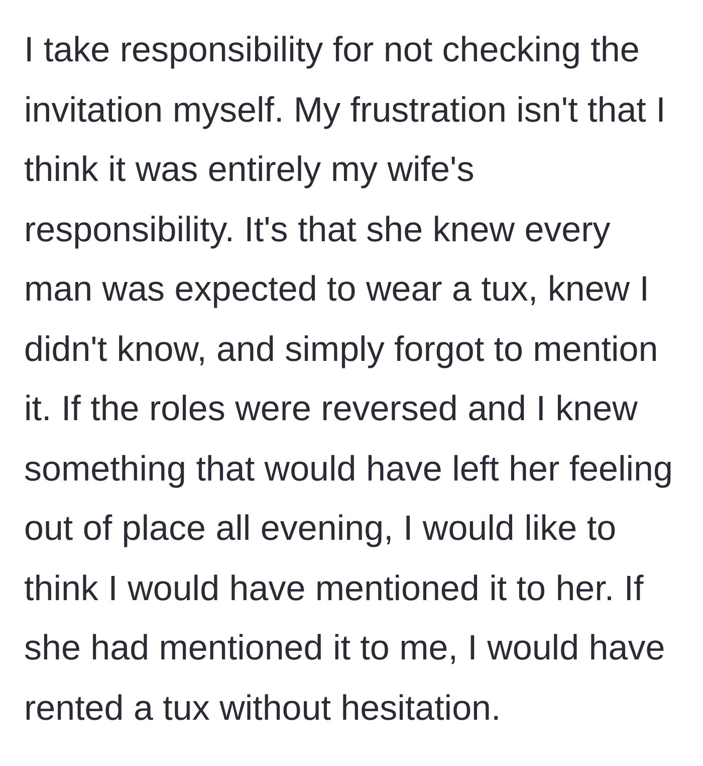 Story part 7 - Husband looking defeated but resolute, realizing he would never treat his wife the way she treated him.