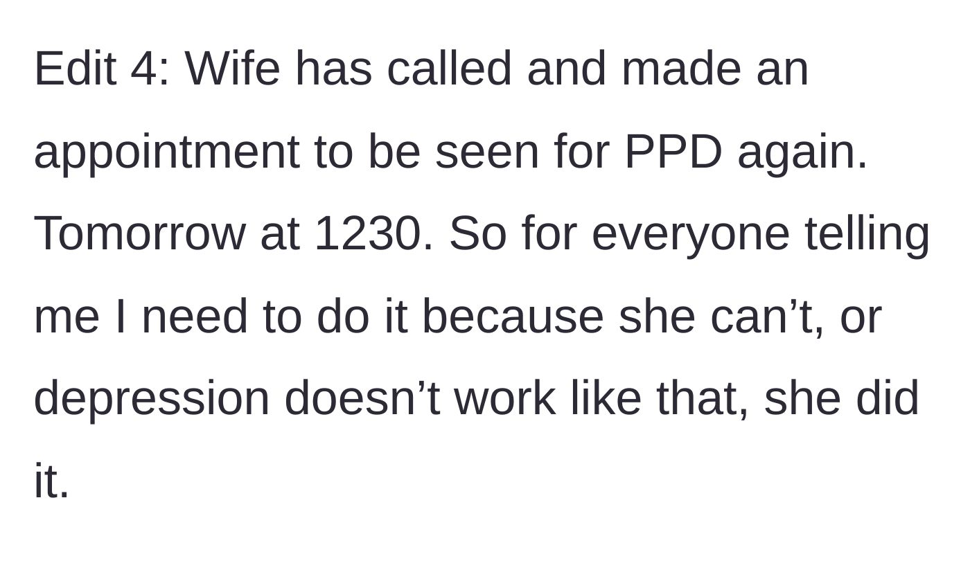 Story part 14 - Final edit sharing the wife finally called to make a new appointment for her PPD treatment.