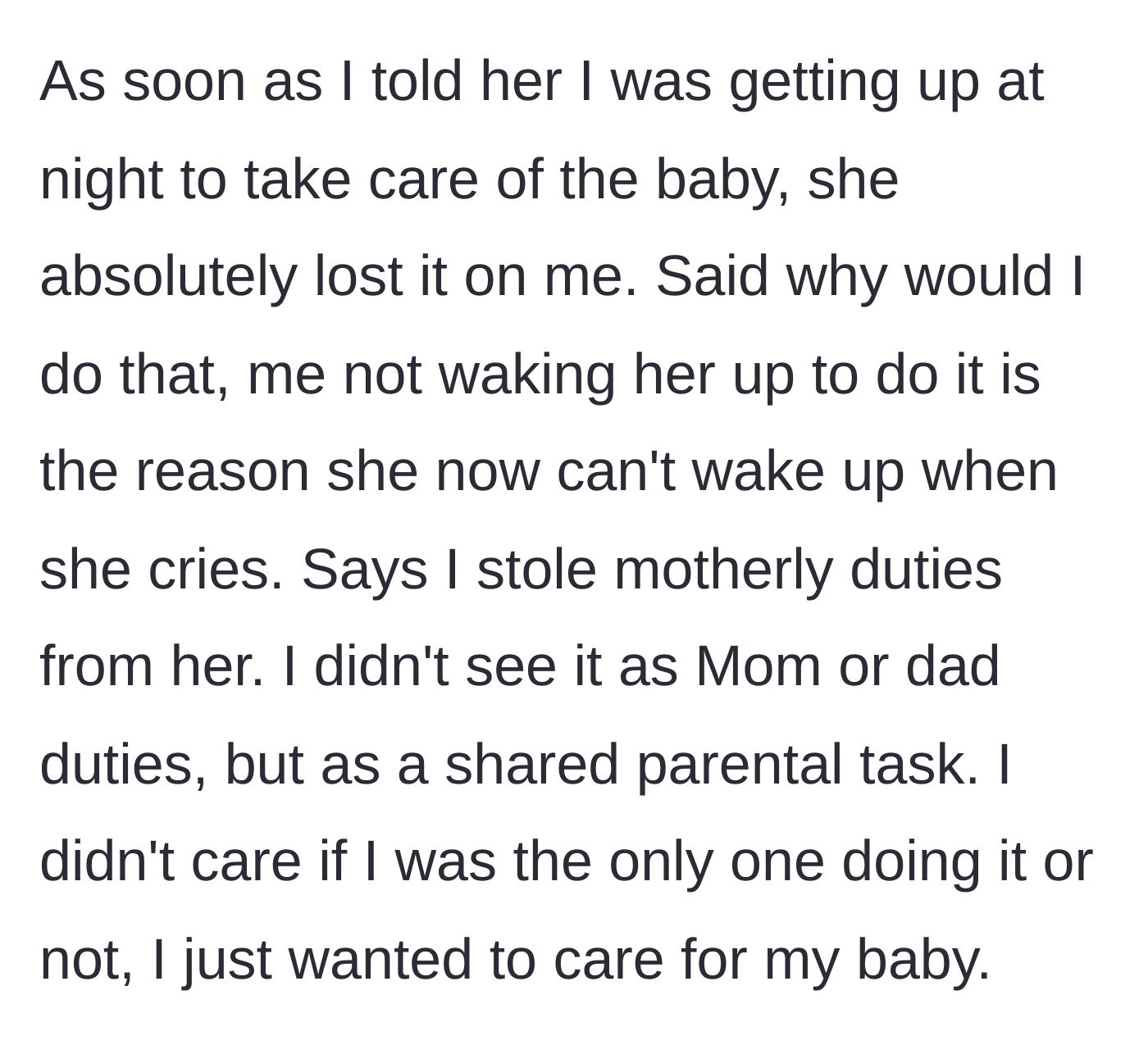 Story part 3 - A tense argument between two parents in a living room, with the mother looking highly defensive.