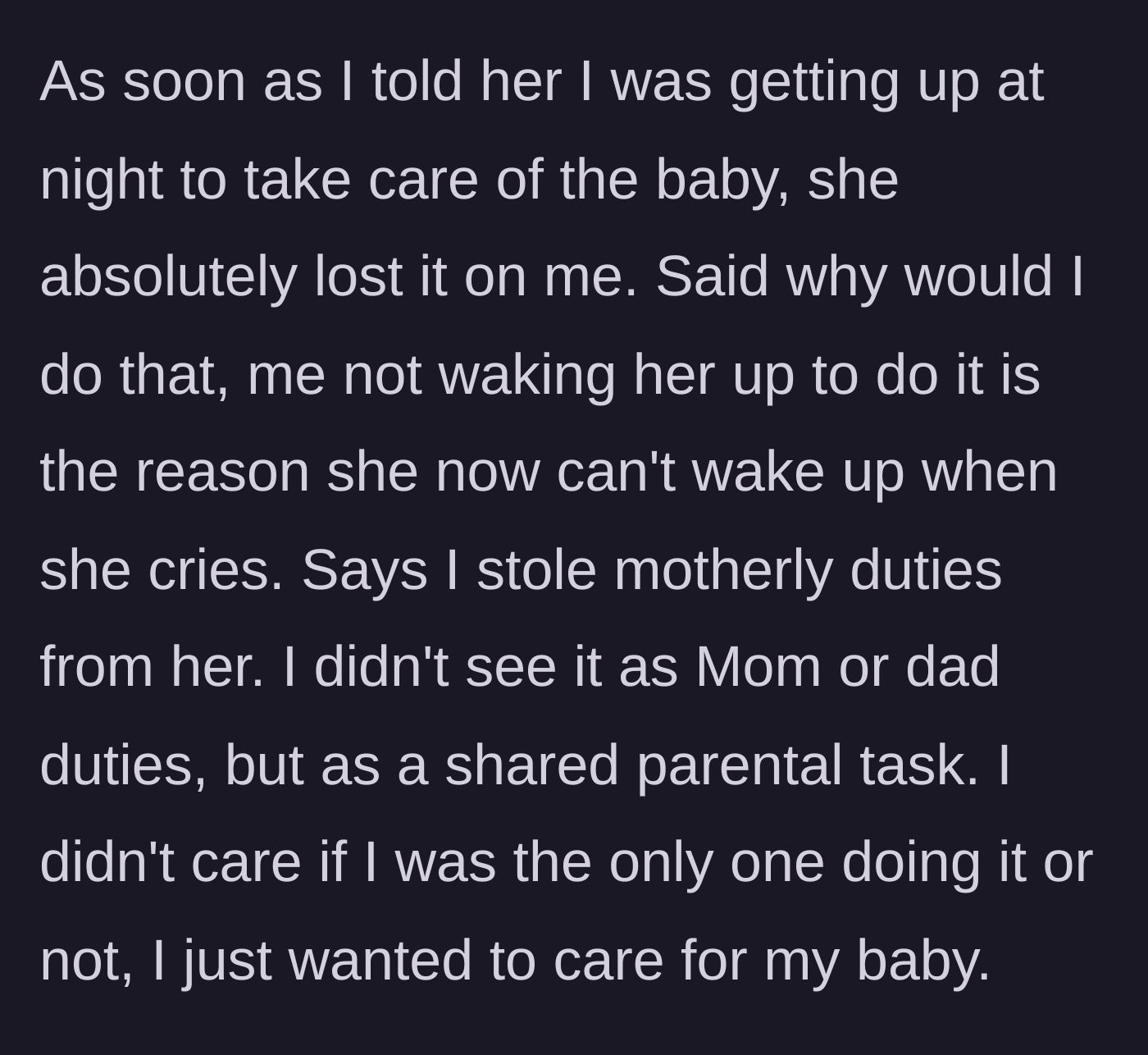 Story part 3 - A tense argument between two parents in a living room, with the mother looking highly defensive.