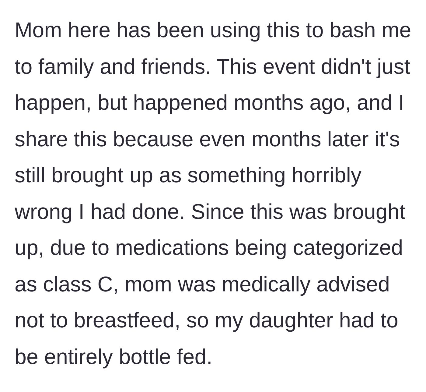 Story part 7 - A woman texting angrily on her phone, while a baby bottle sits on the kitchen counter in the background.