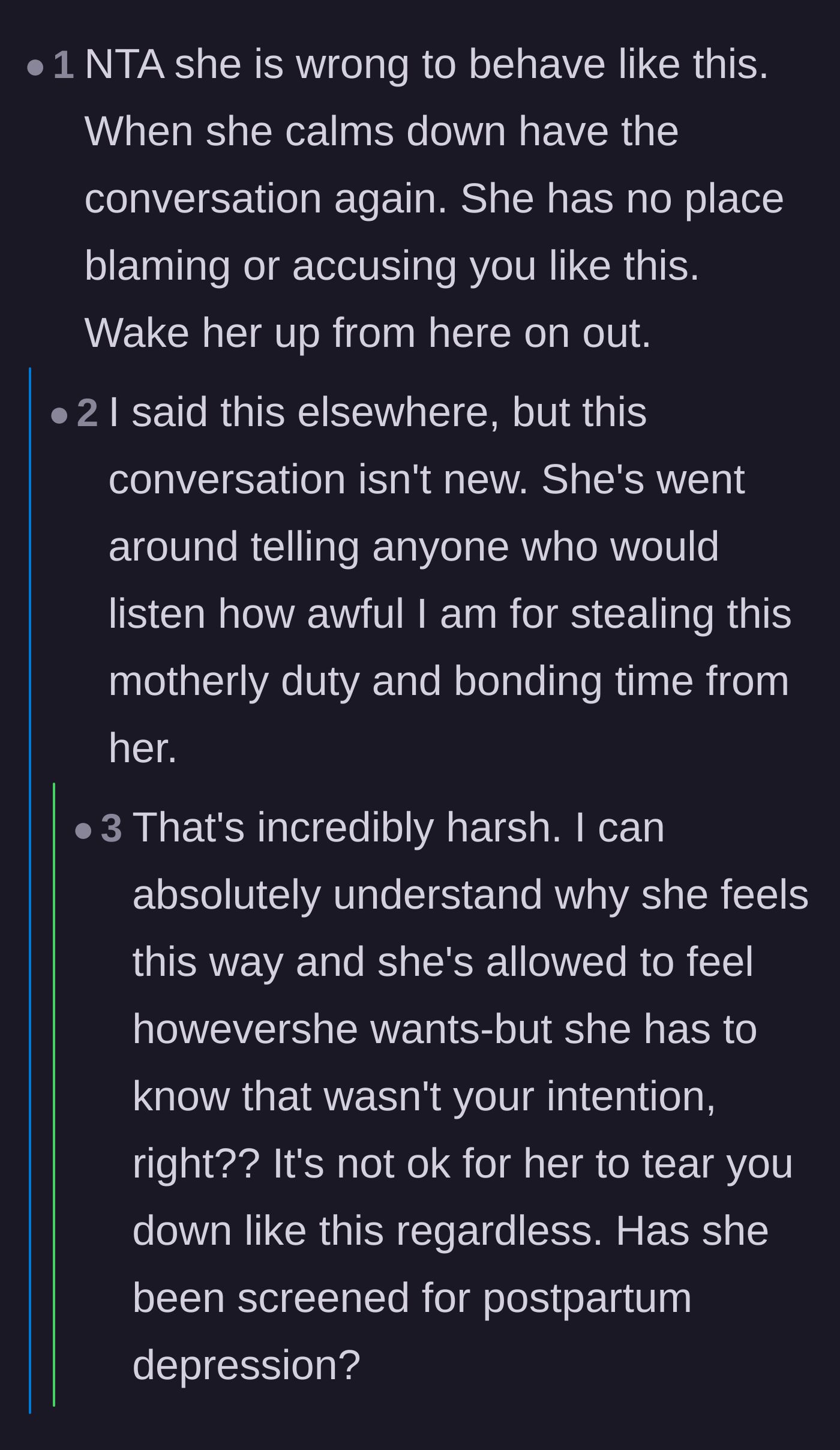 Comment thread 6 - The original poster revealing a darker history of his partner's public belittling and emotional abuse, shifting the entire context of the story.