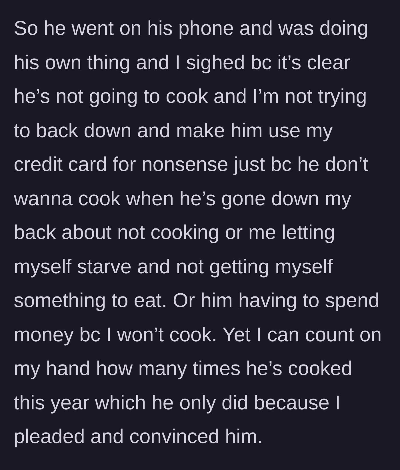 Story part 8 - Girlfriend refusing to back down or hand over her credit card to her boyfriend.