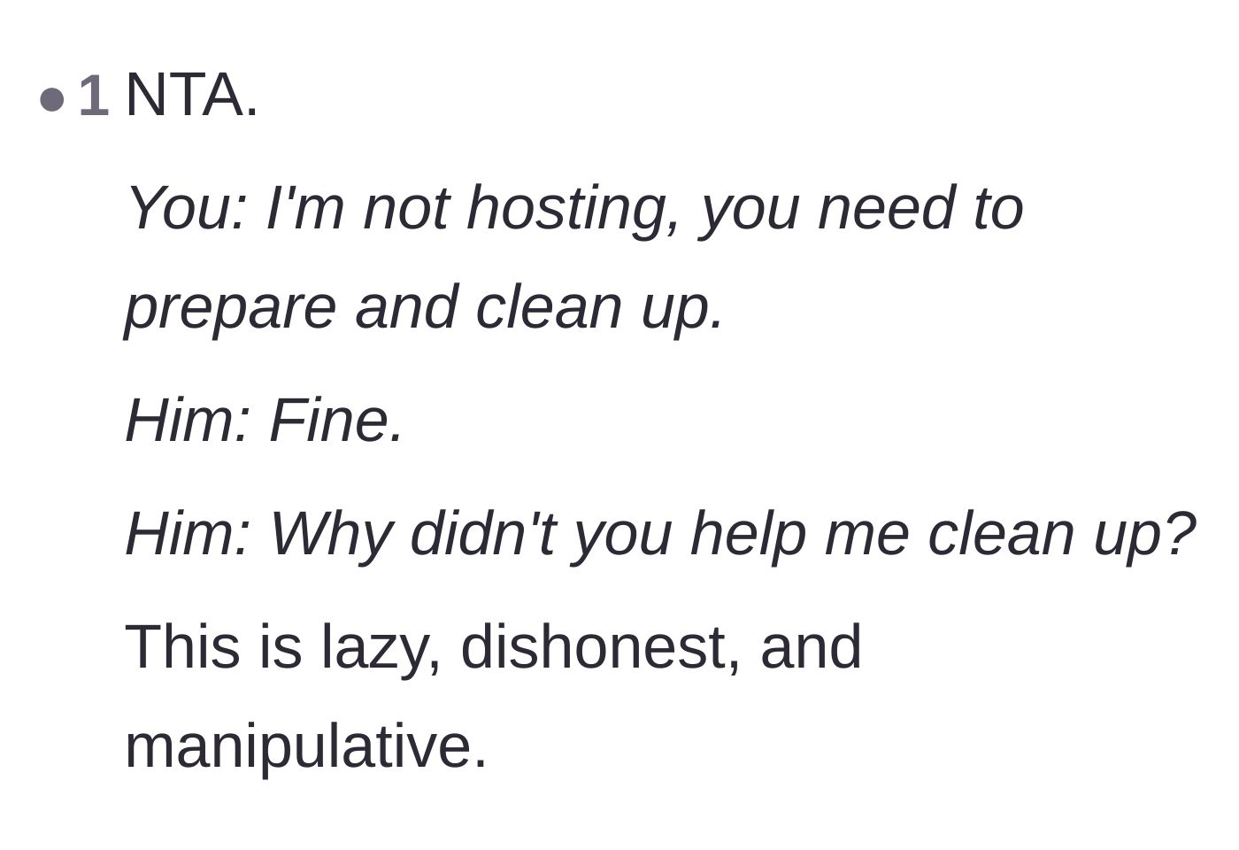 Comment thread 3 - Breaking down the boyfriend's contradictory and manipulative logic chain