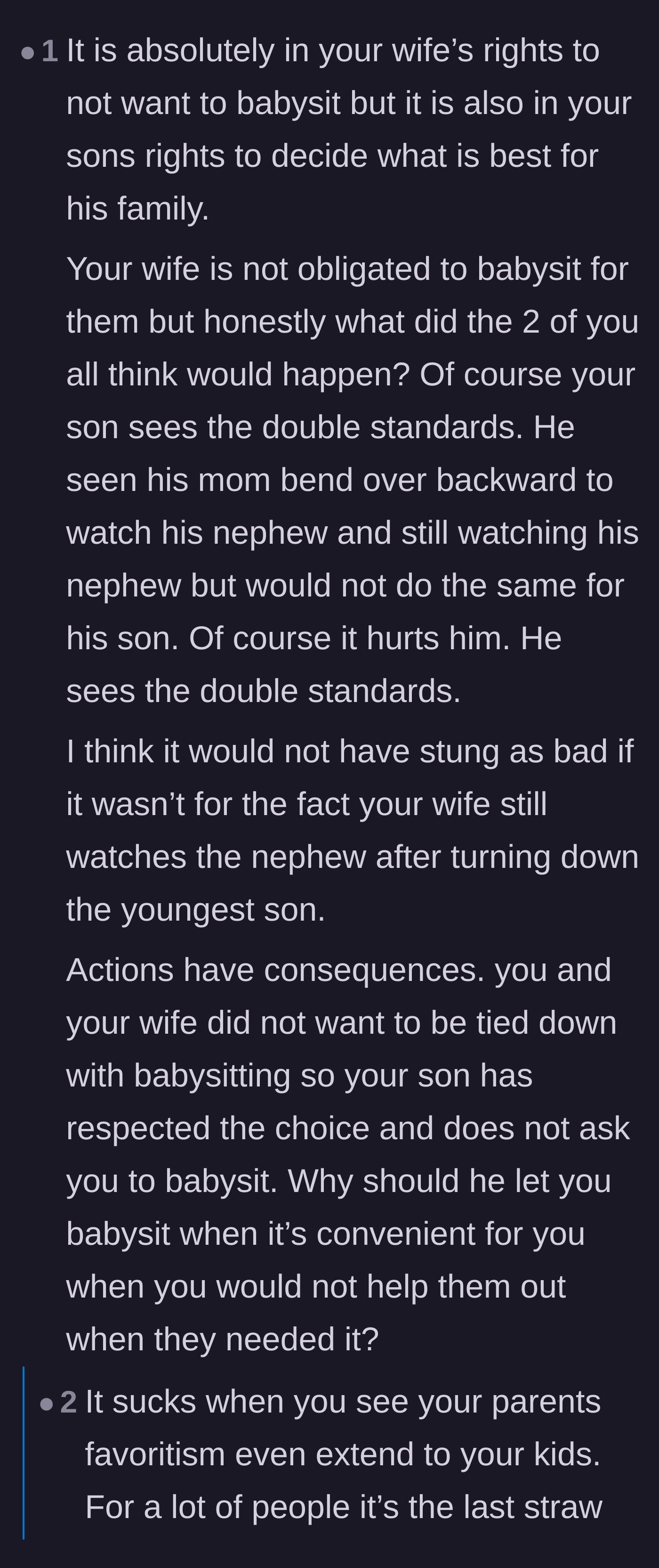 Comment thread 5 - Heartbreaking personal stories from parents who cut off their own families to protect their children from favoritism.