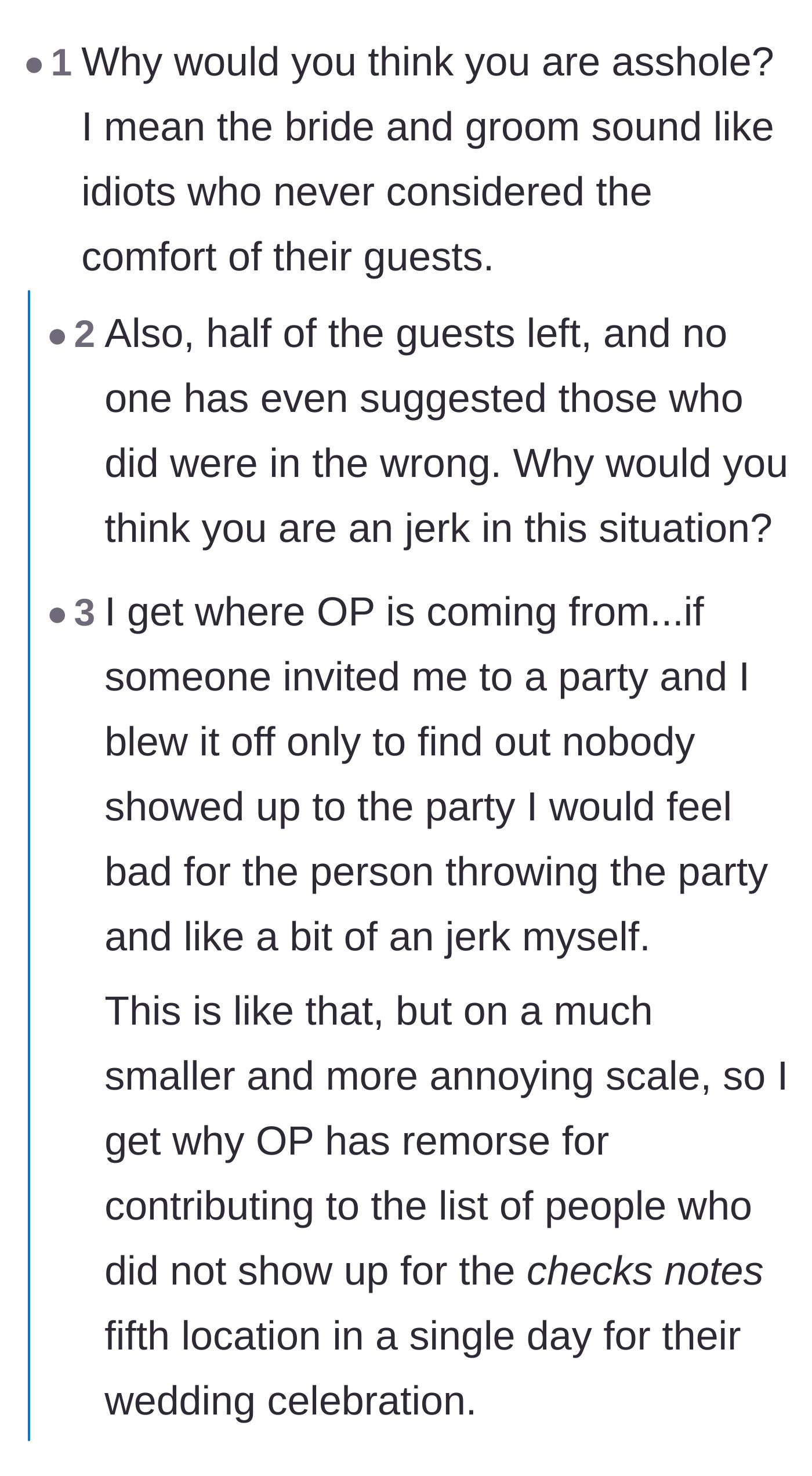 Comment thread 6 - Reassurance for the original poster that they shouldn't feel guilty for contributing to the mass exodus.