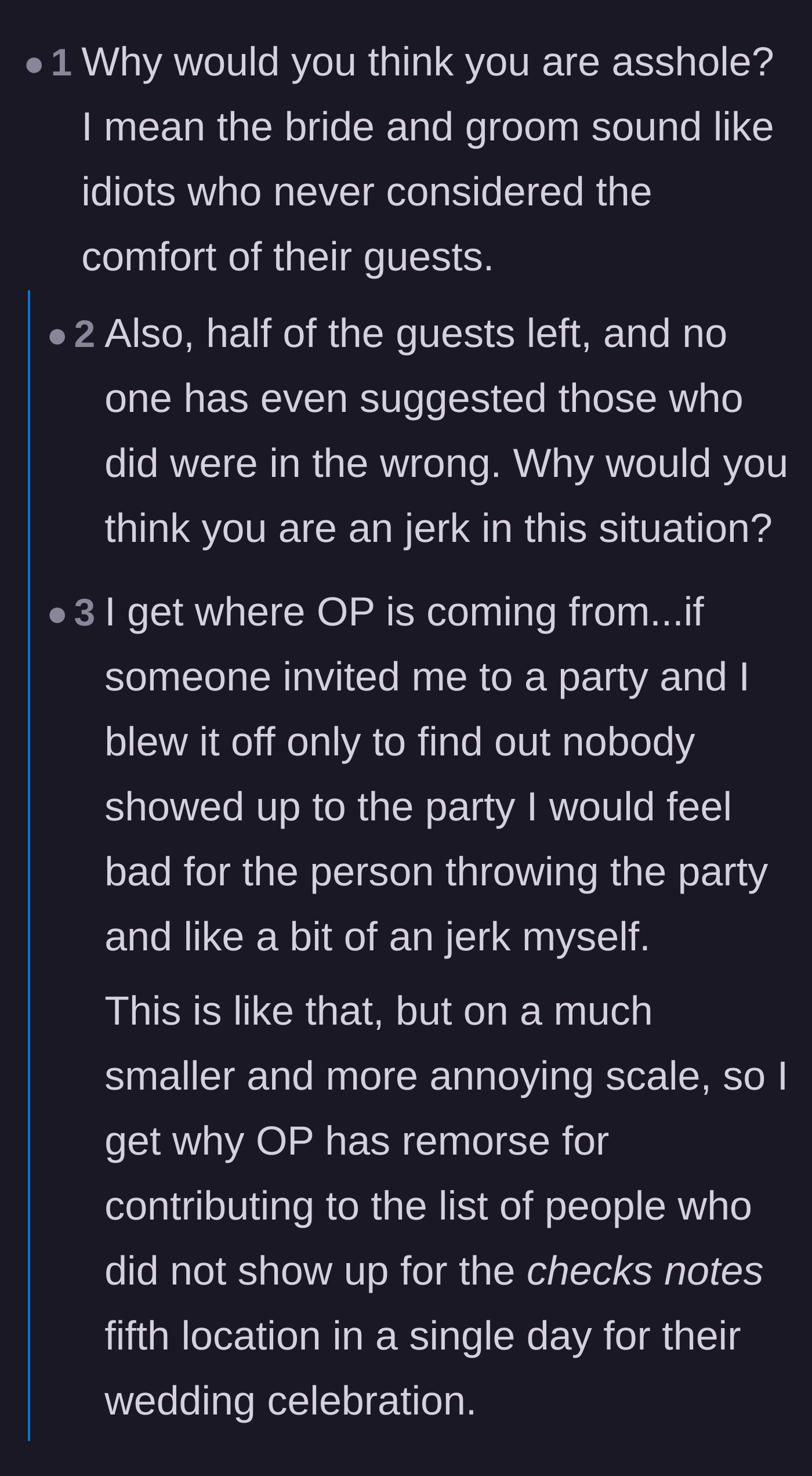 Comment thread 6 - Reassurance for the original poster that they shouldn't feel guilty for contributing to the mass exodus.