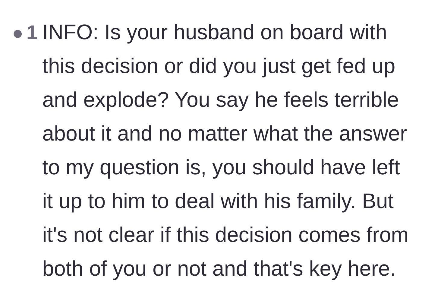 Comment thread 6 - Questions regarding the chain of command and who should actually deliver the eviction news.