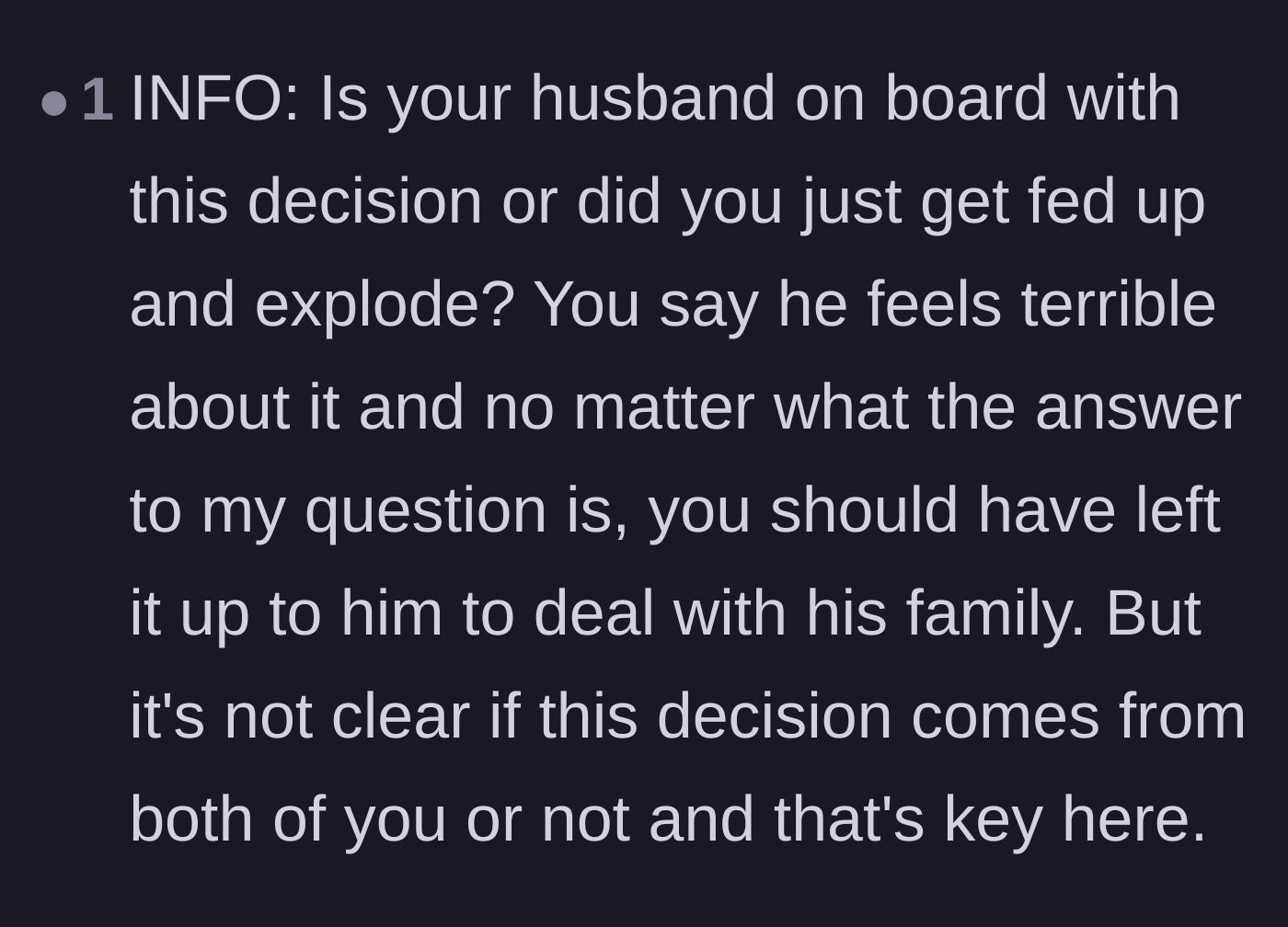 Comment thread 6 - Questions regarding the chain of command and who should actually deliver the eviction news.