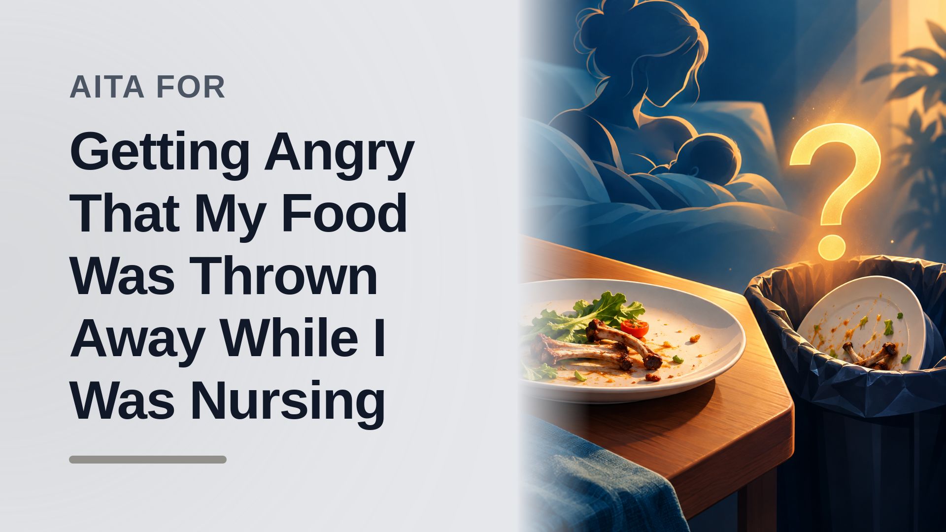 The Exhausted New Mom Who Broke Down When Her Inattentive Husband Let Her Last Hot Meal End Up In The Trash!
