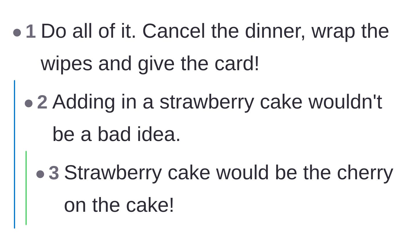Comment thread 5 - Fans of the drama encouraging her to buy a strawberry cake to completely petty-proof her day.