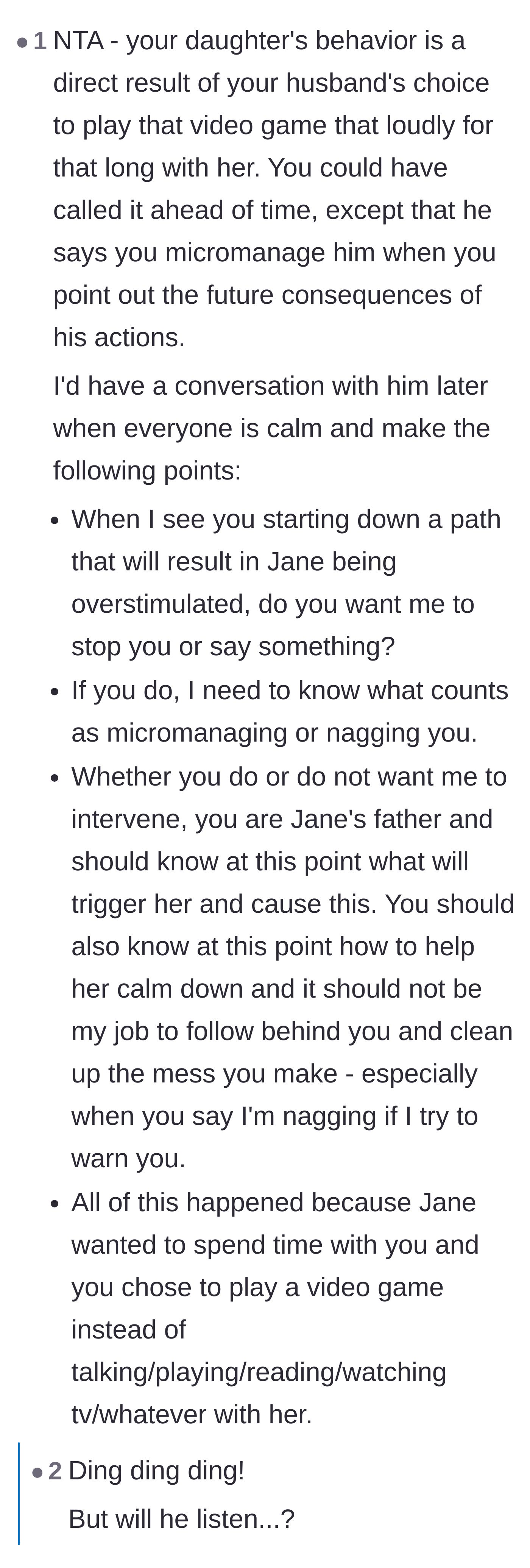 Comment thread dissecting the husband's hypocritical complaints about nagging and the exhaustion of navigating male fragility.