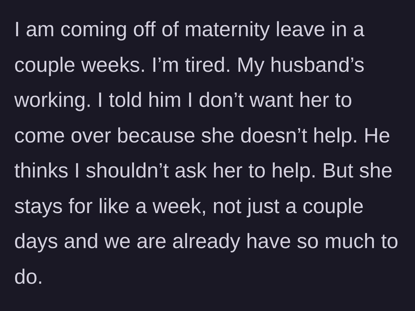 Story part 3 - A stressed young woman arguing with her husband who is putting on his work jacket.