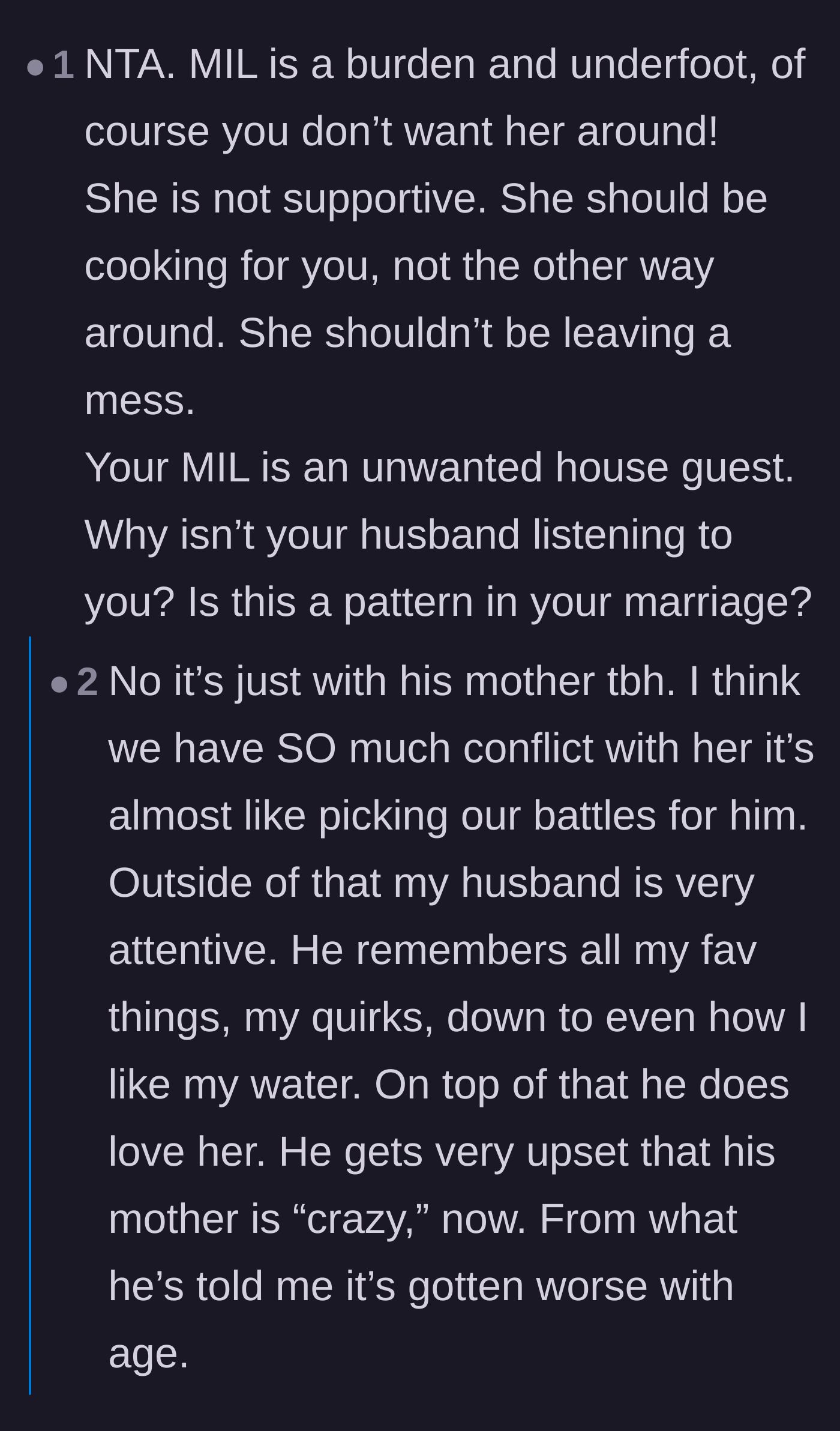 Comment thread 6 - The original poster admitting she wants to cut off contact, with readers telling her she has every right to step away.