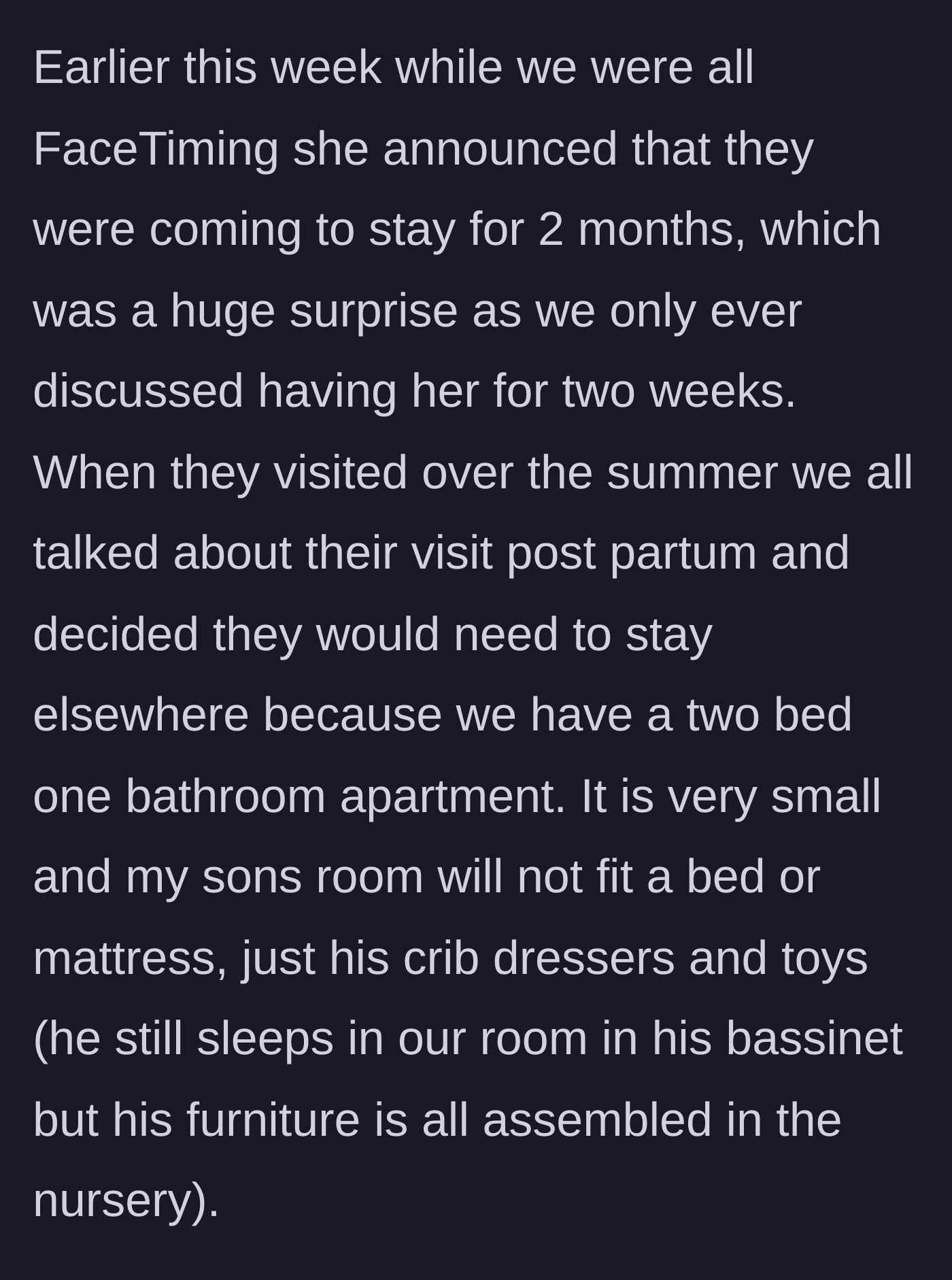 Story part 2 - Tiny apartment floor plan with no extra space.