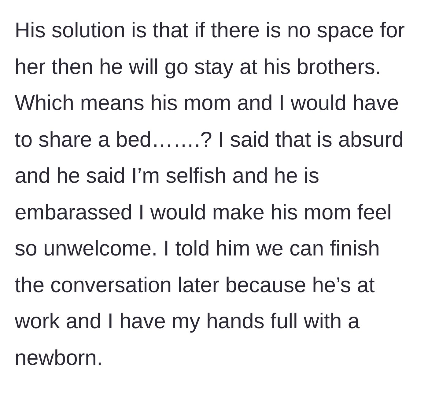 Story part 7 - Two women uncomfortably sharing a single bed.