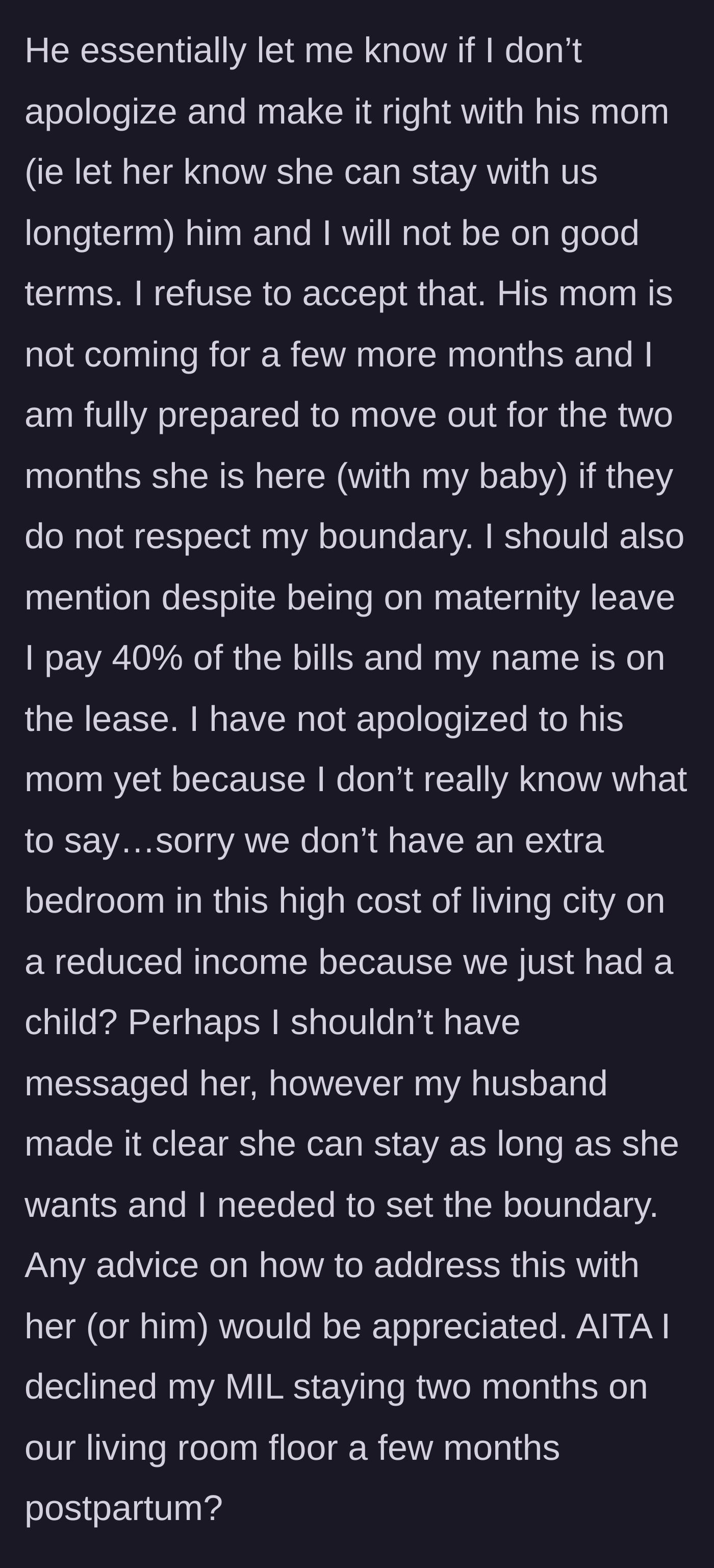 Story part 8 - Angry husband giving a strict ultimatum.