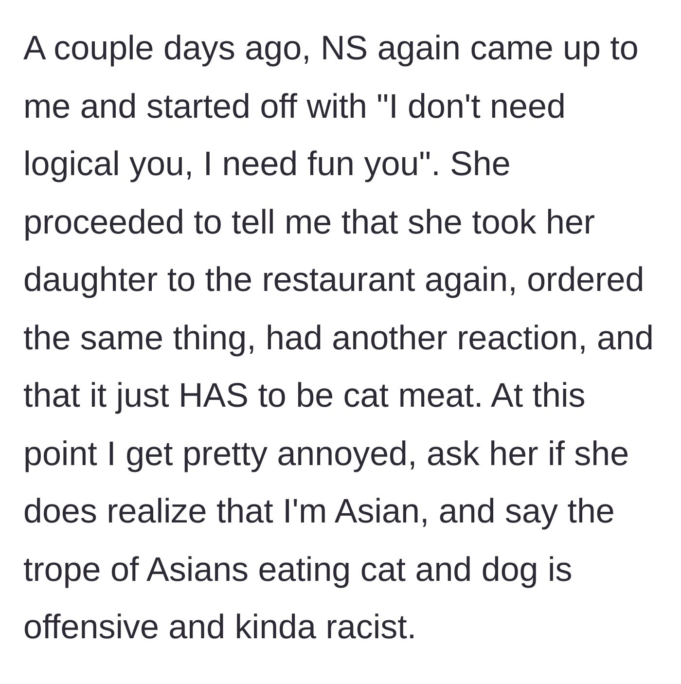 Story part 4 - Coworker returns demanding the 'fun' reaction and gets called out for racism.