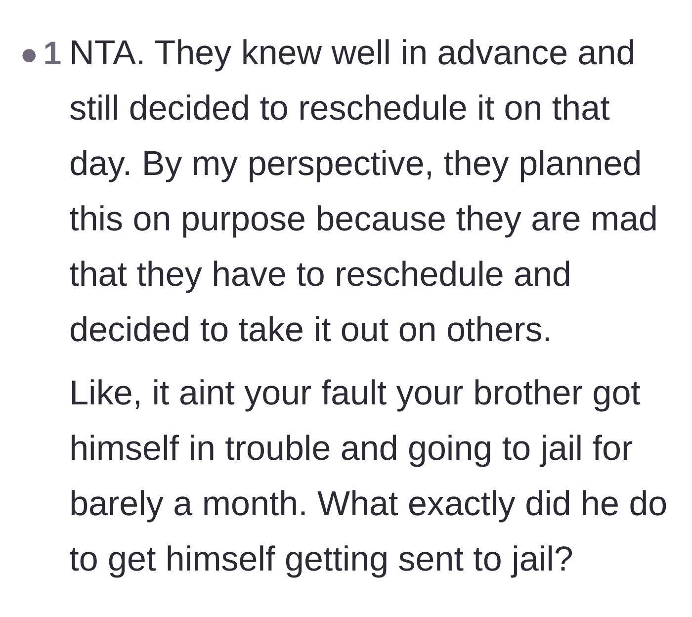 Comment thread 3 - Readers suspecting the family purposely scheduled the shower on the same day as the wrestling event out of spite.