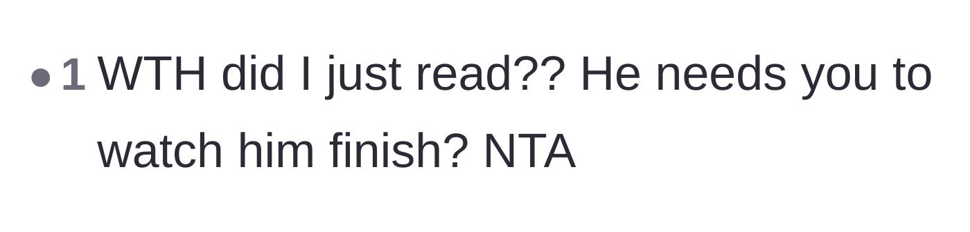 Comment thread 3 - Shock and disbelief at the boyfriend's specific demands