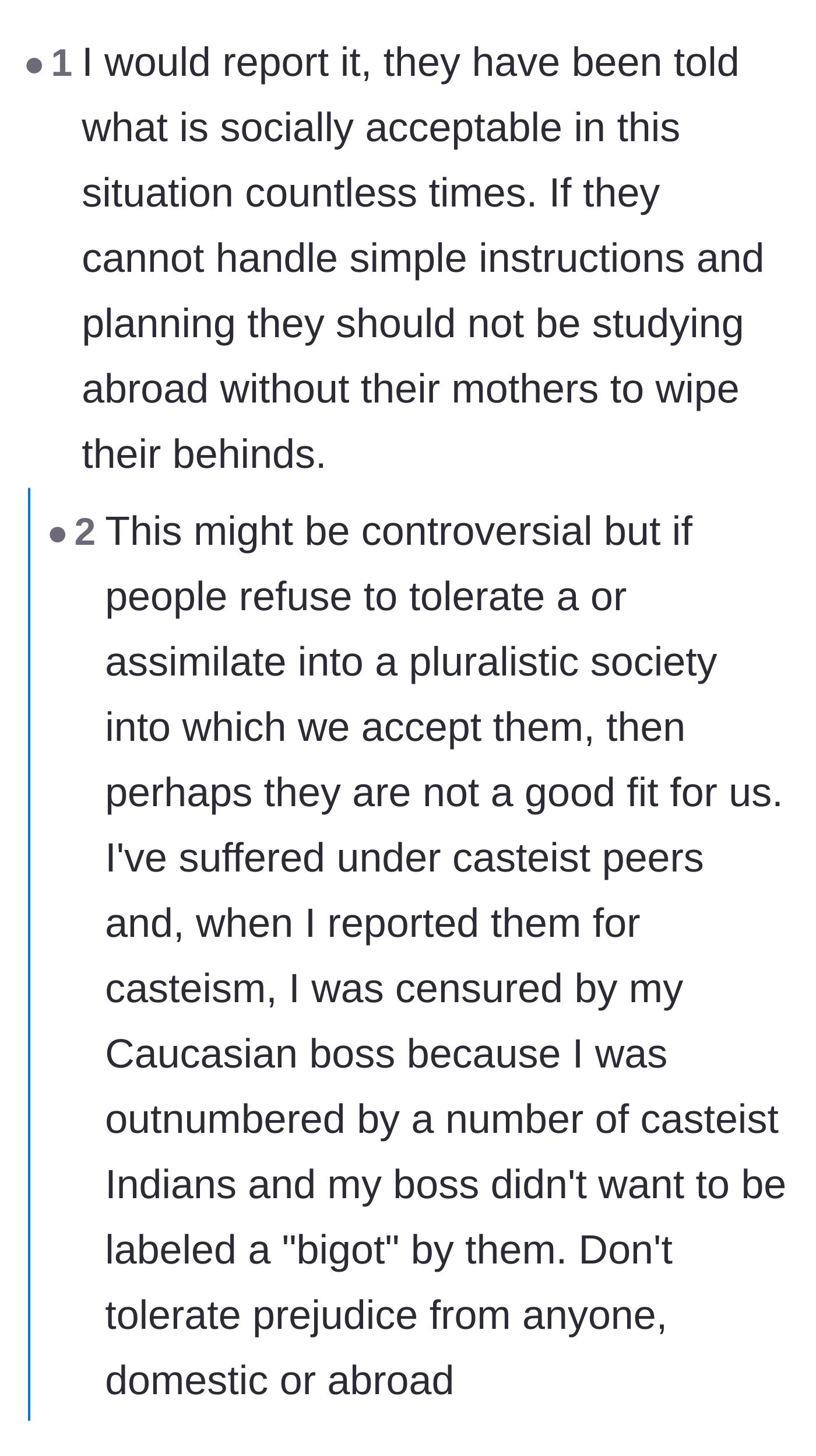 Comment thread 2 - A user pointing out that men who can't handle basic scheduling shouldn't study abroad without their mothers.