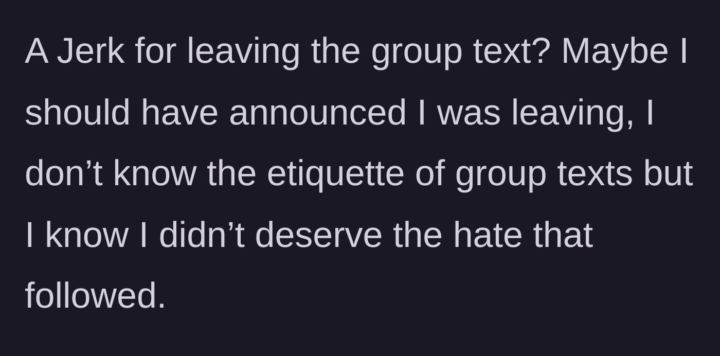 Story part 5 - A sad but resolute woman looking out a window, questioning if she did the right thing by leaving the group text.