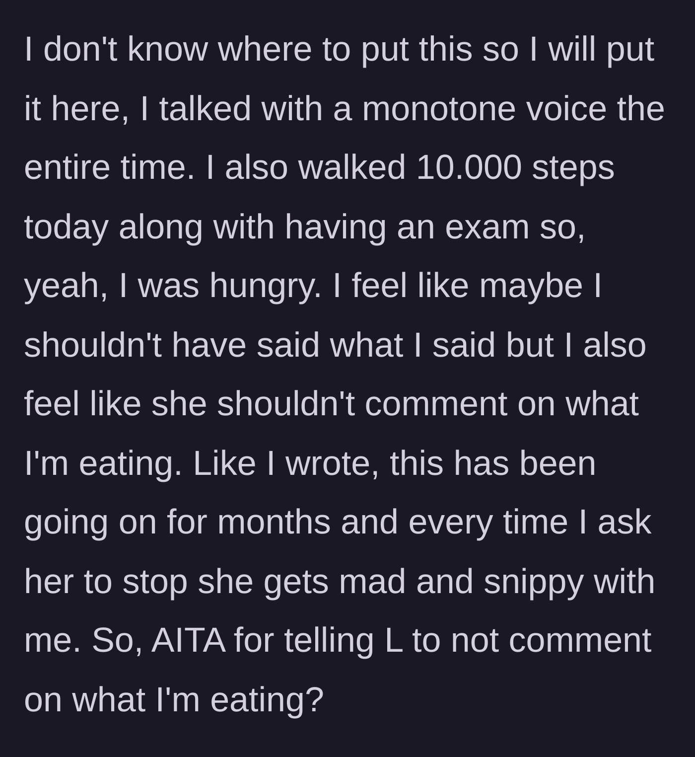 Story part 5 - The exhausted teen reflects on her 10,000 steps, her college exam, and wonders if she was in the wrong.